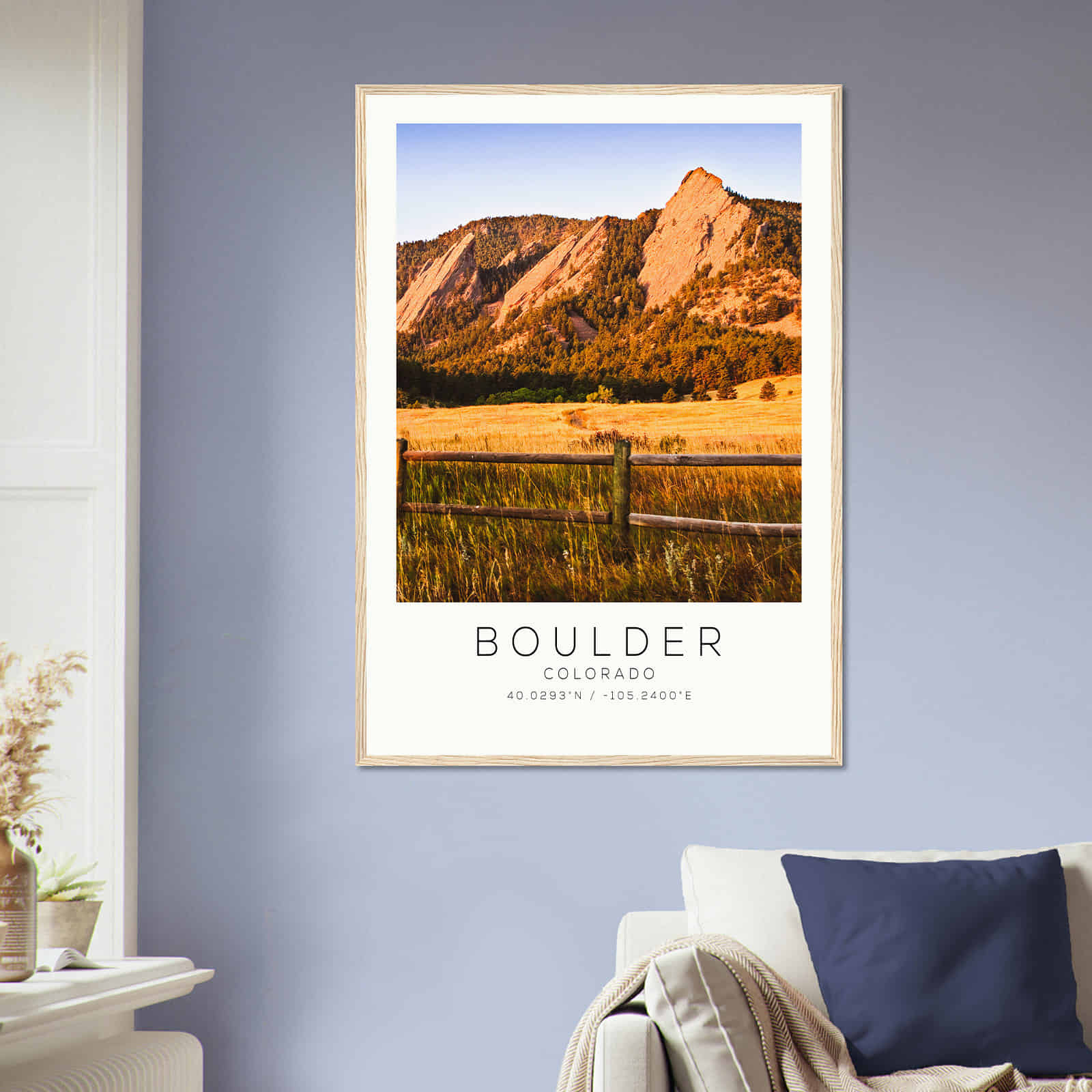 Deerfield Kansas Map Poster, Modern Home Decor Wall Art Print (Copy)