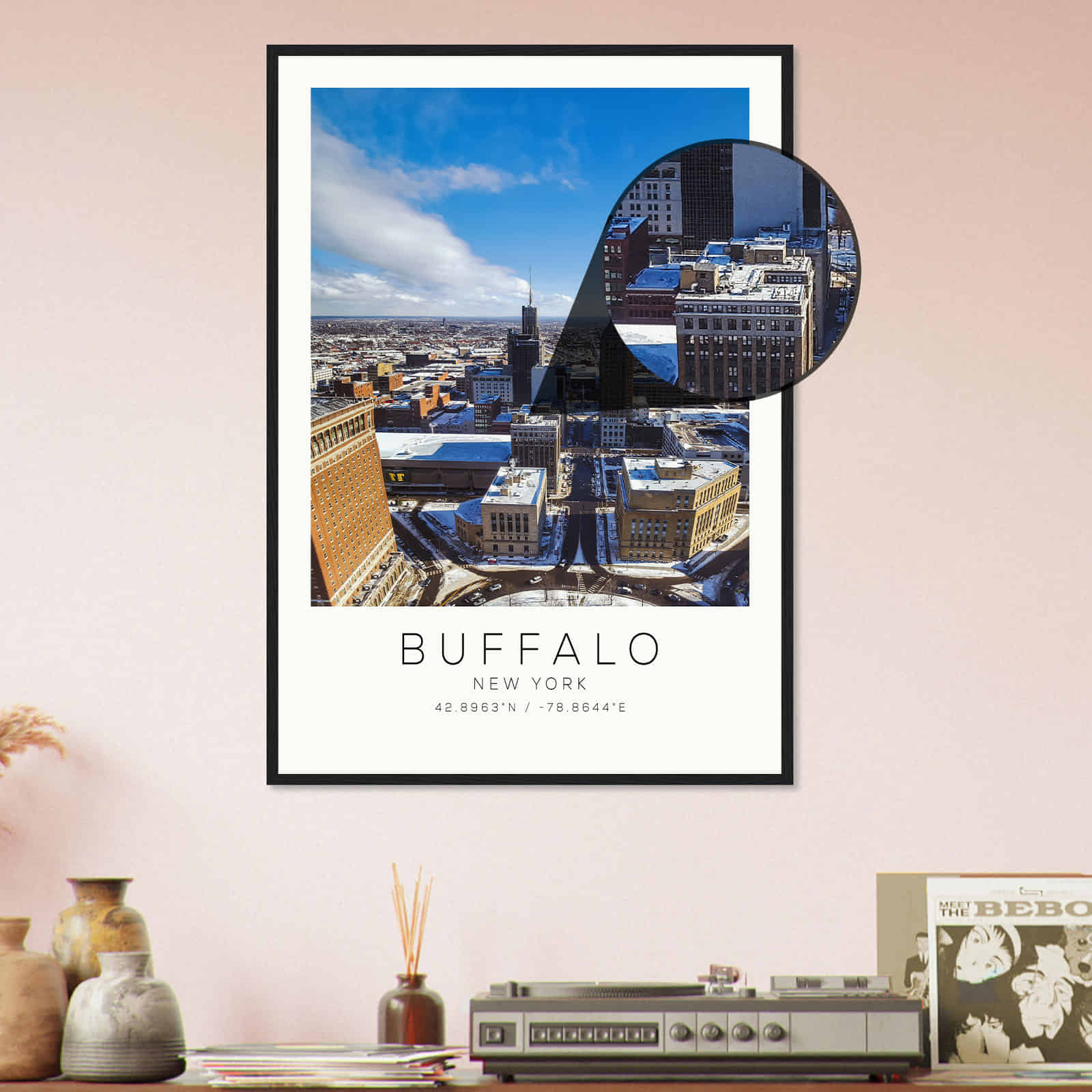 Deerfield Kansas Map Poster, Modern Home Decor Wall Art Print (Copy)