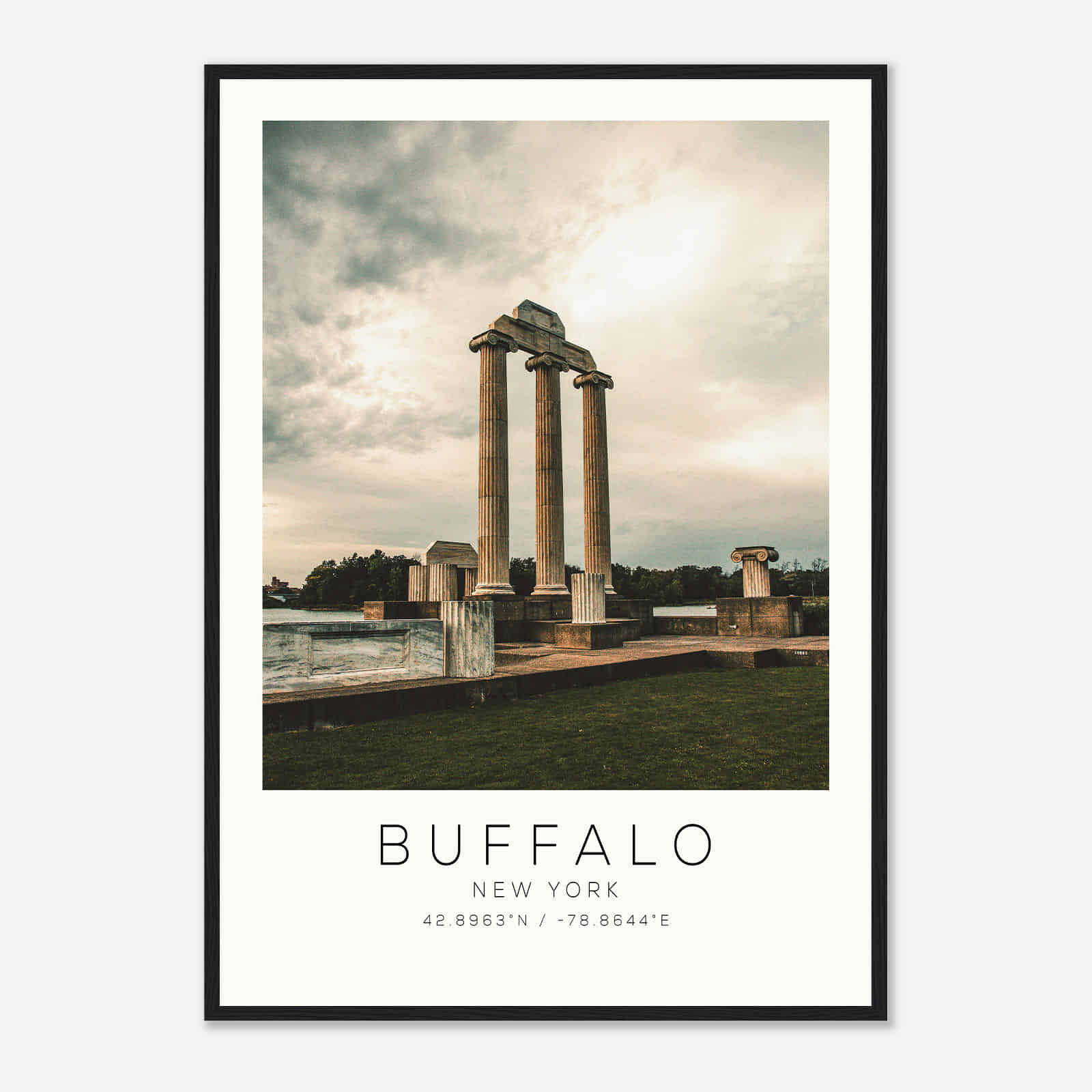 Buffalo New York Photo Travel Poster, Buffalo New York Travel Print, Minimalist Travel Print DS3