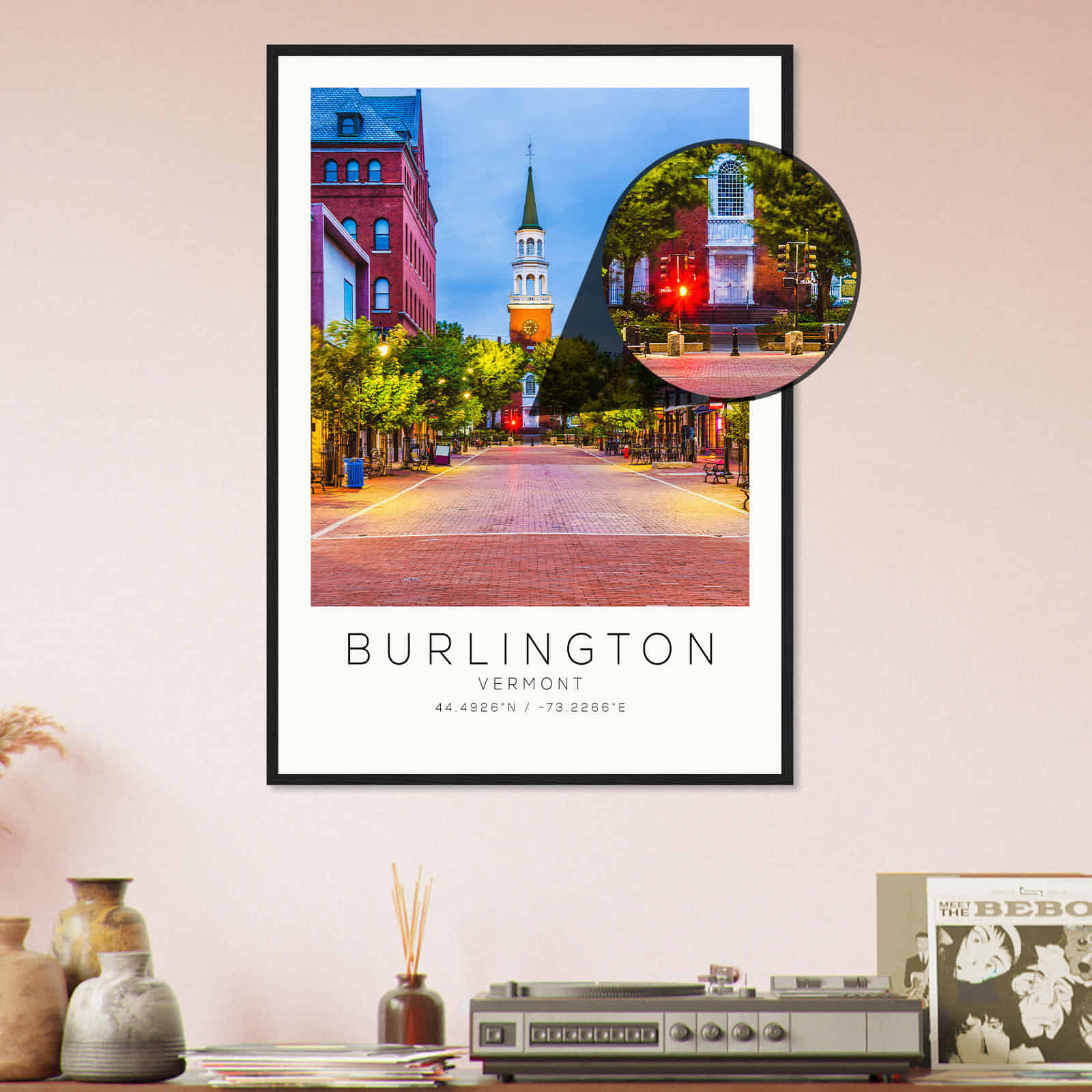 Deerfield Kansas Map Poster, Modern Home Decor Wall Art Print (Copy)