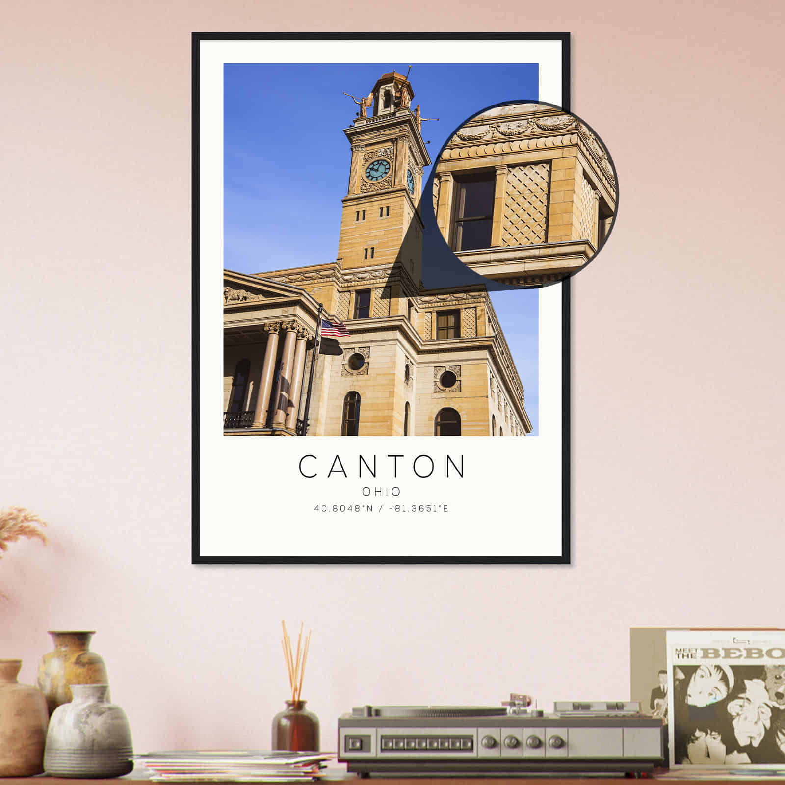 Deerfield Kansas Map Poster, Modern Home Decor Wall Art Print (Copy)