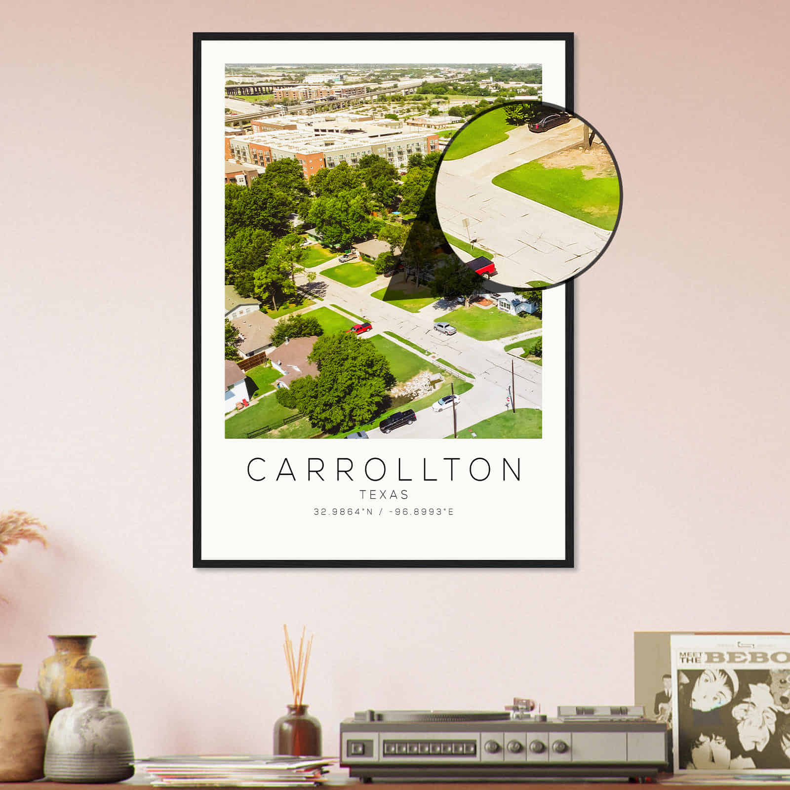 Deerfield Kansas Map Poster, Modern Home Decor Wall Art Print (Copy)