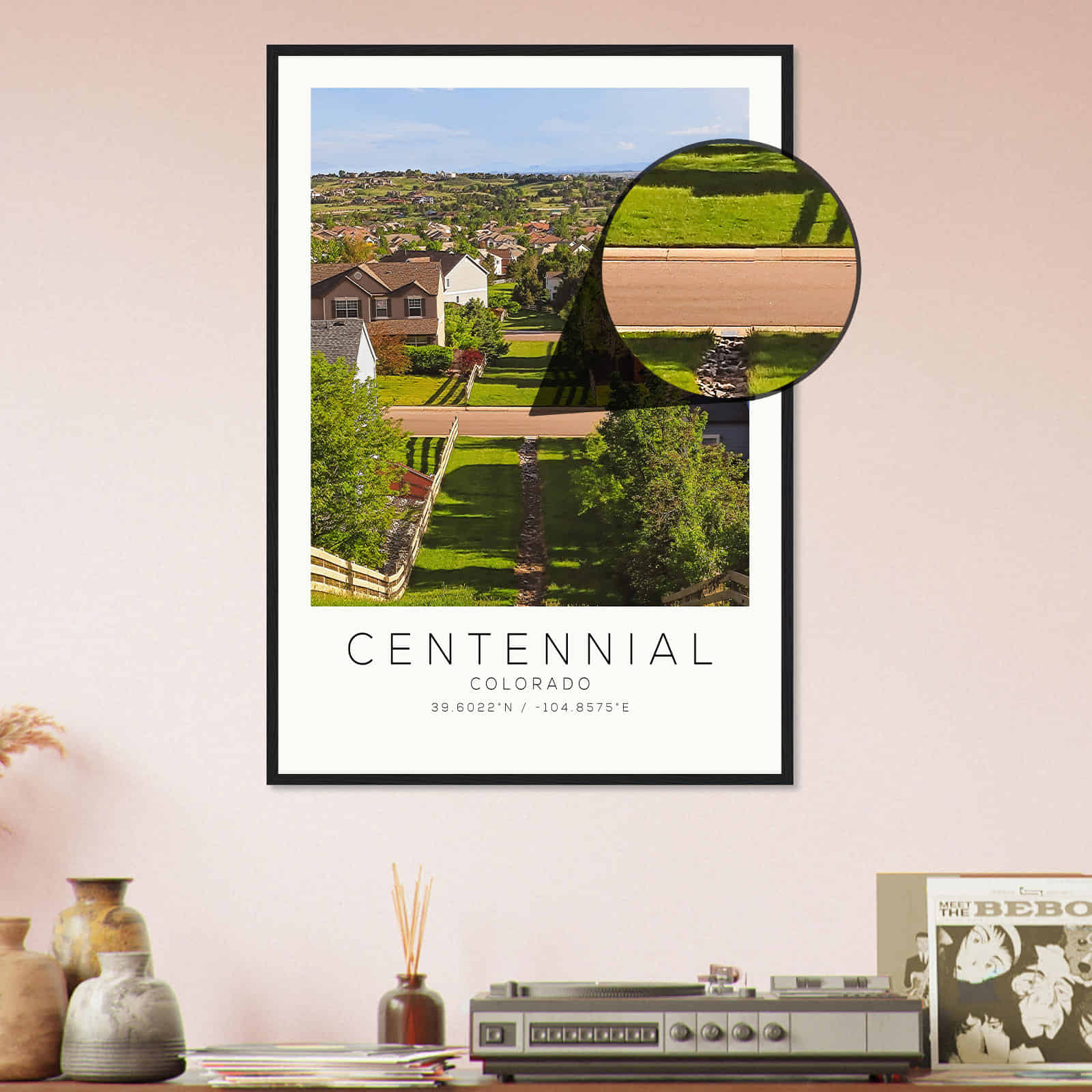 Deerfield Kansas Map Poster, Modern Home Decor Wall Art Print (Copy)