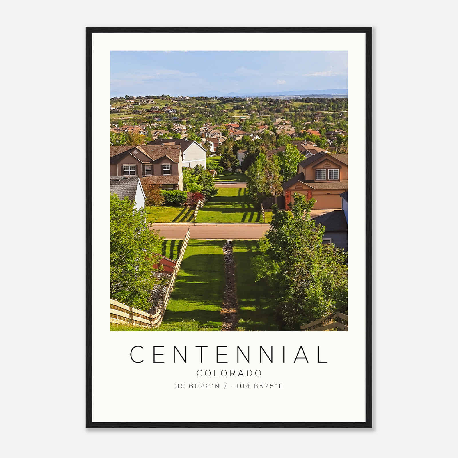 Centennial Colorado Photo Travel Poster, Centennial Travel Print, Minimalist Travel Print