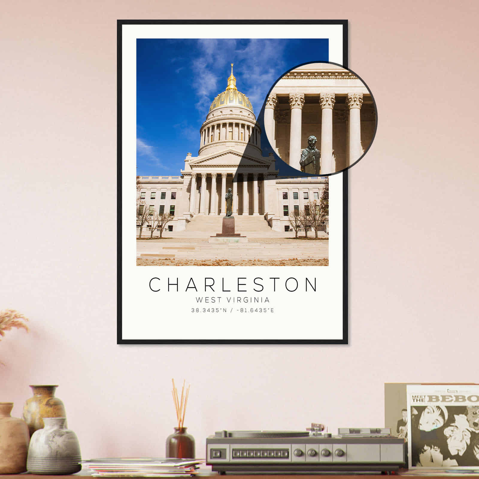 Deerfield Kansas Map Poster, Modern Home Decor Wall Art Print (Copy)