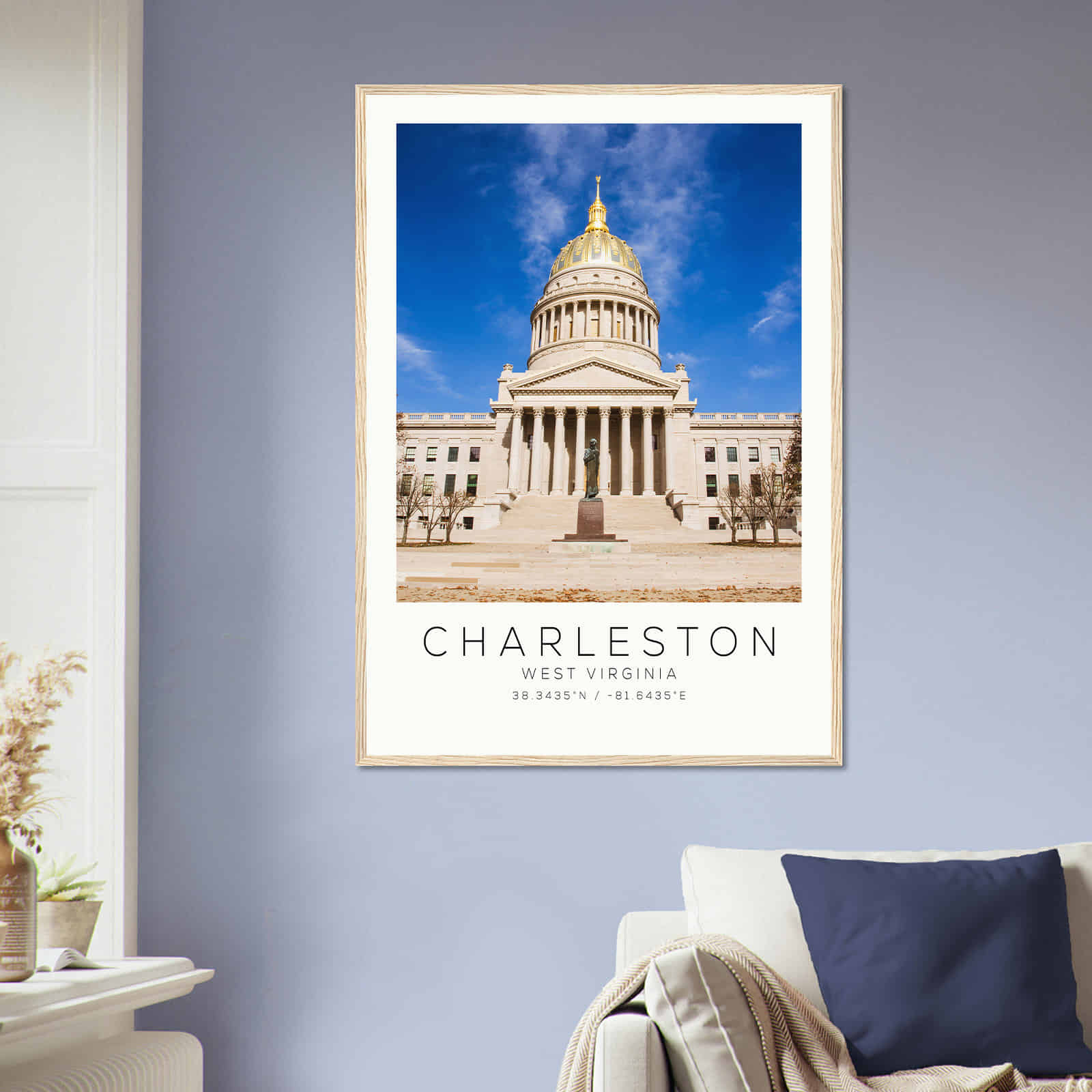 Deerfield Kansas Map Poster, Modern Home Decor Wall Art Print (Copy)