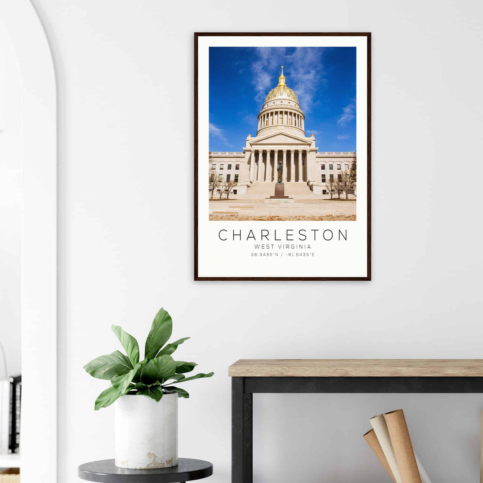 Deerfield Kansas Map Poster, Modern Home Decor Wall Art Print (Copy)