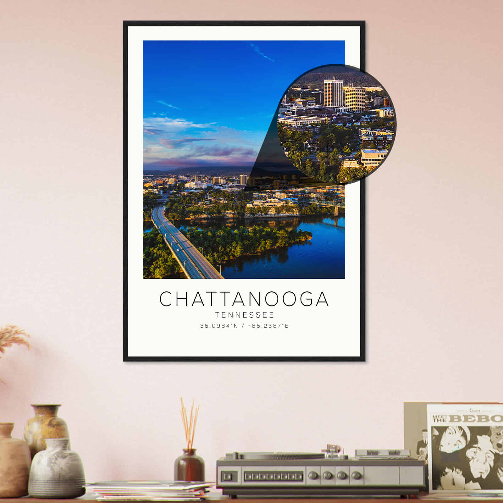 Deerfield Kansas Map Poster, Modern Home Decor Wall Art Print (Copy)