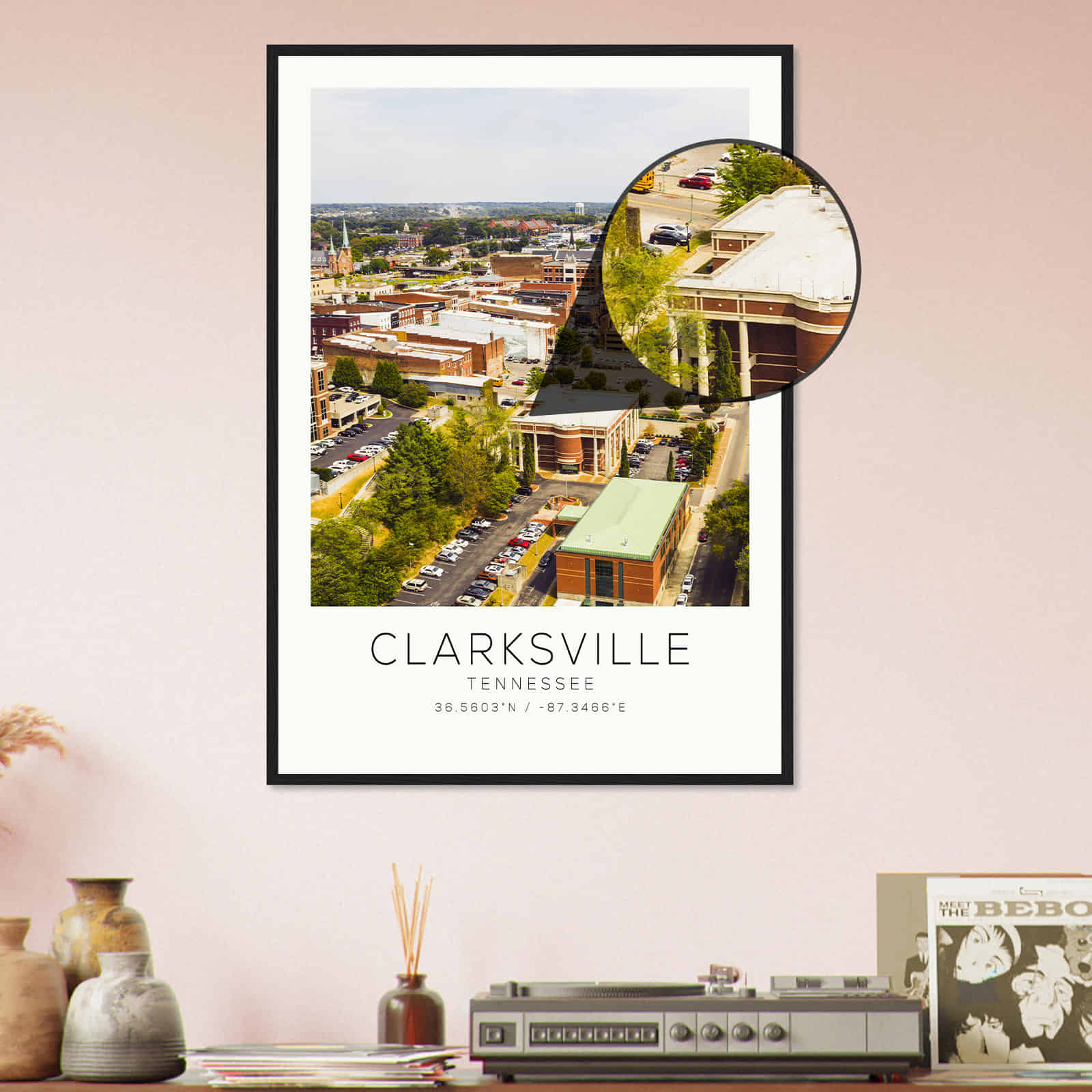 Deerfield Kansas Map Poster, Modern Home Decor Wall Art Print (Copy)