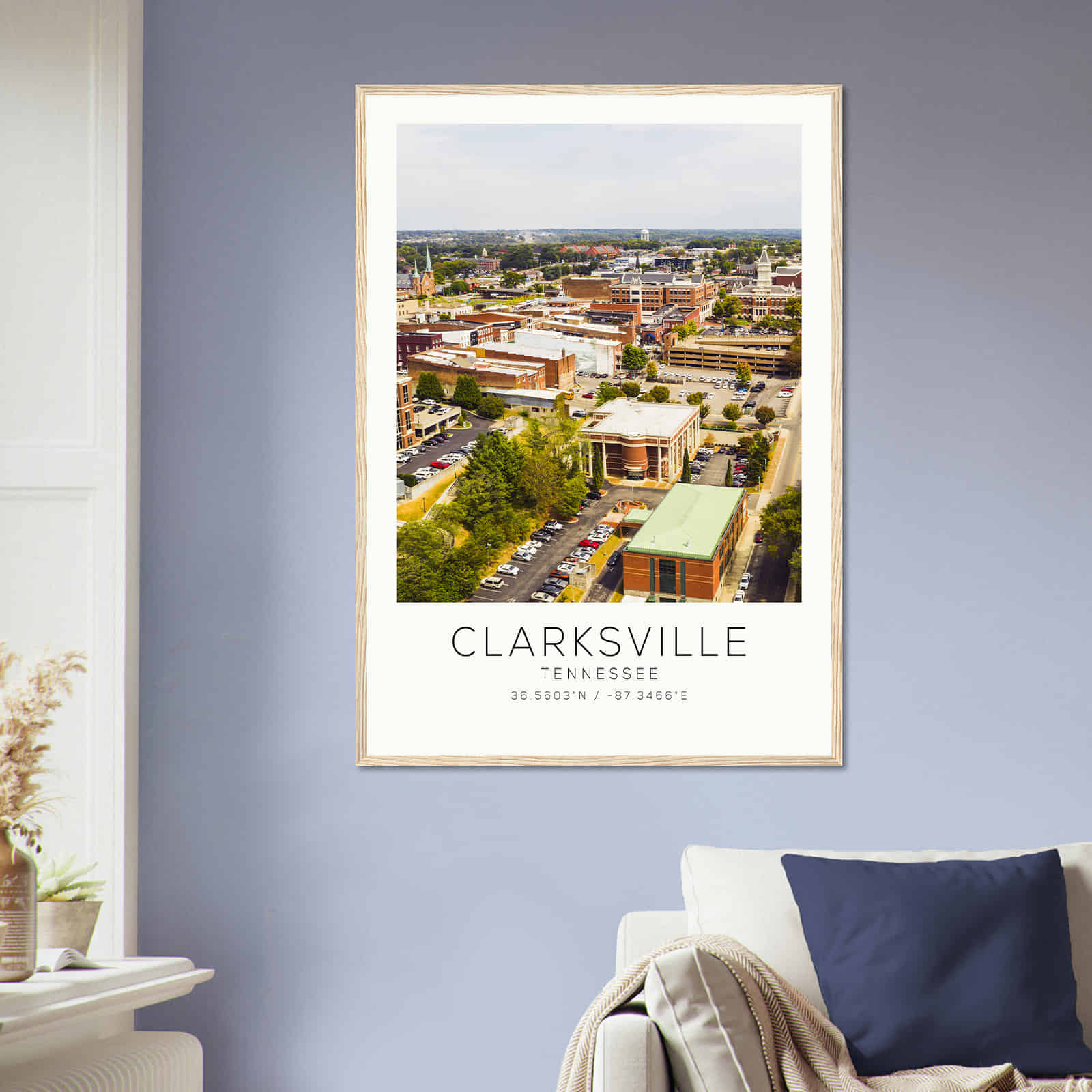 Deerfield Kansas Map Poster, Modern Home Decor Wall Art Print (Copy)