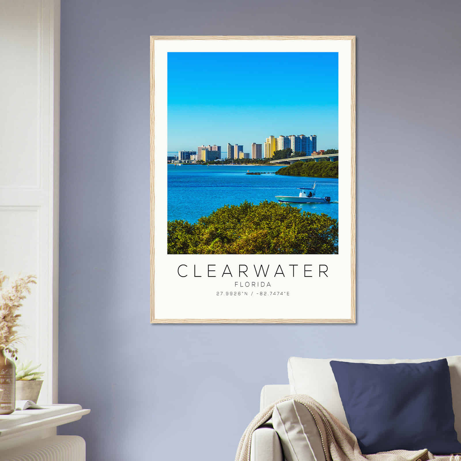 Deerfield Kansas Map Poster, Modern Home Decor Wall Art Print (Copy)