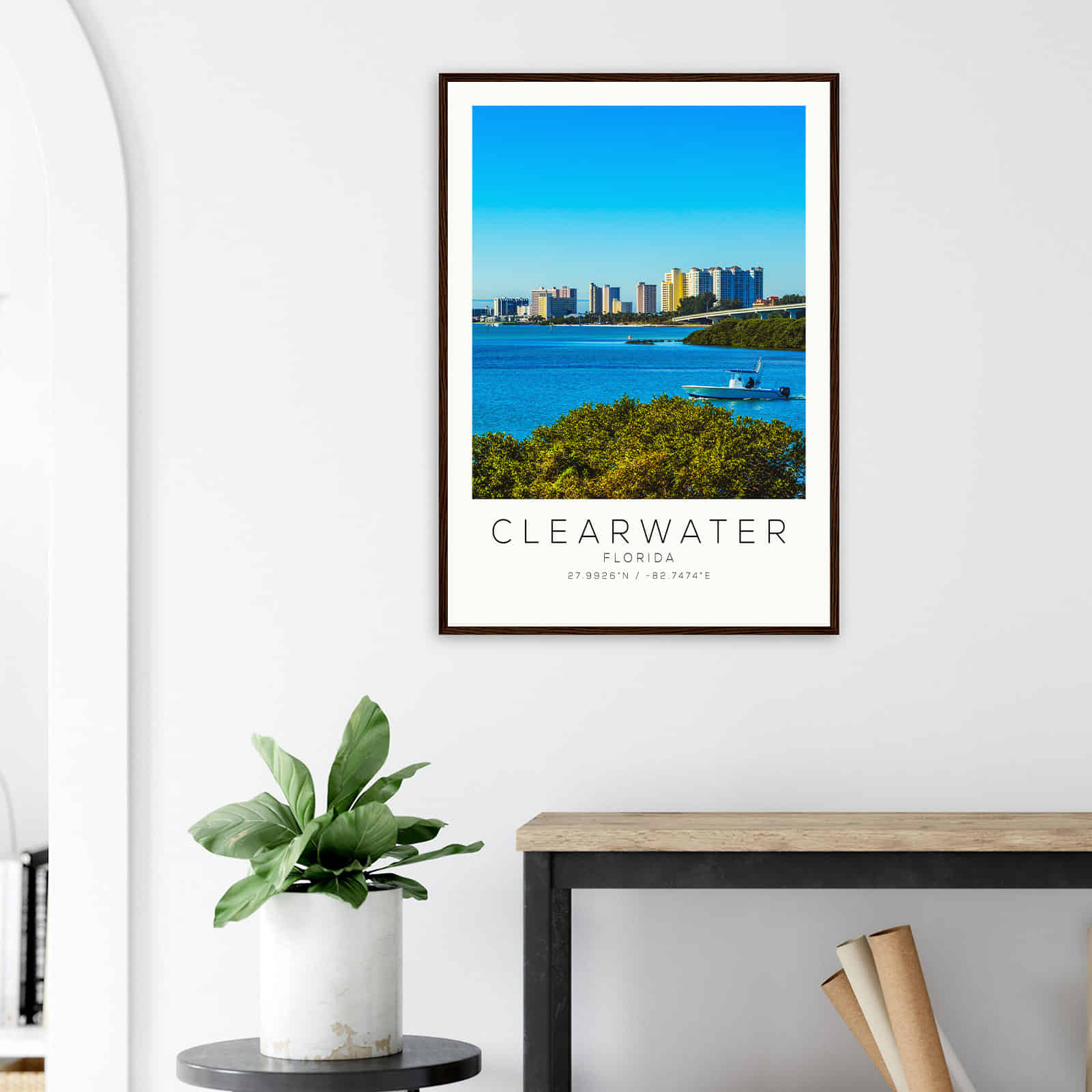 Deerfield Kansas Map Poster, Modern Home Decor Wall Art Print (Copy)