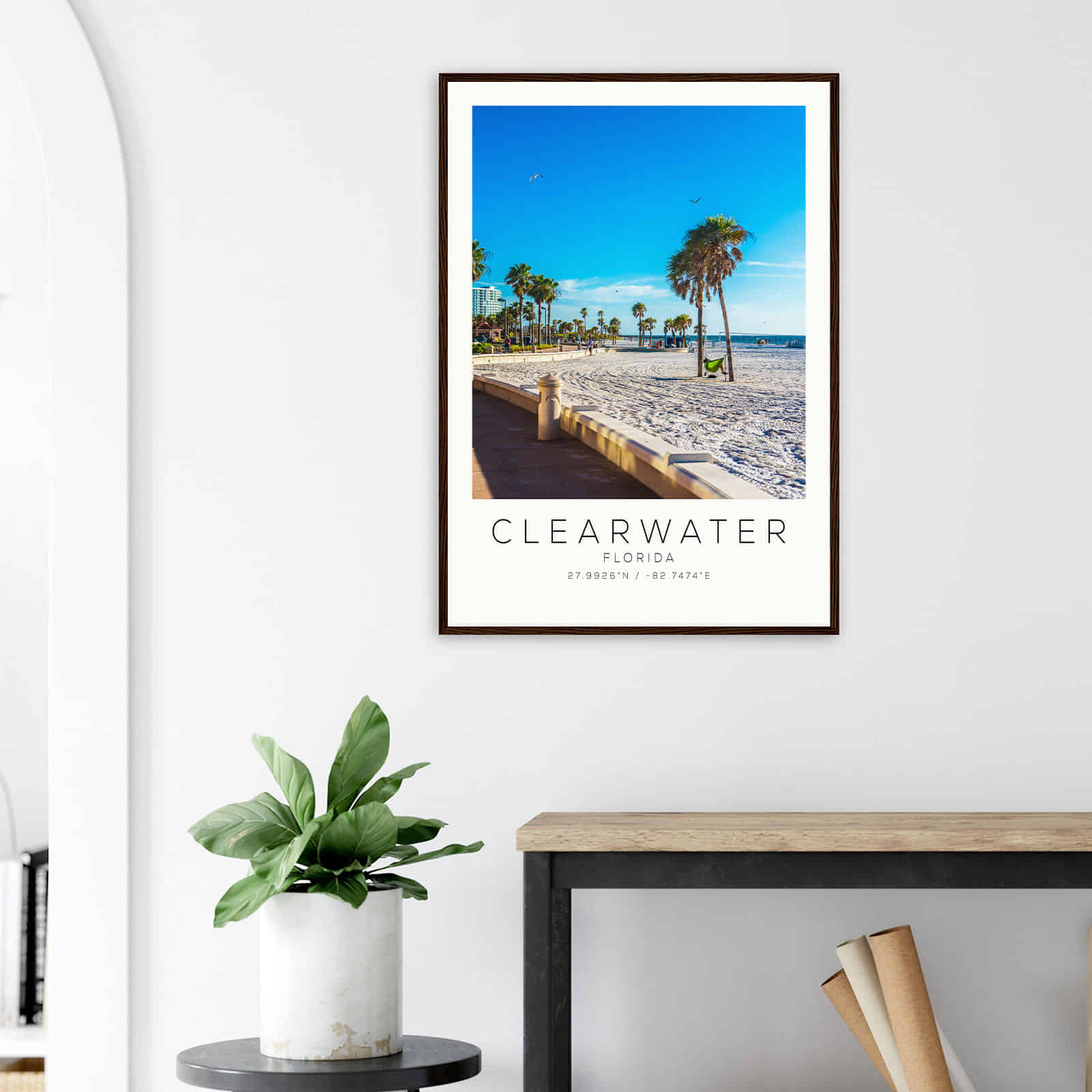 Deerfield Kansas Map Poster, Modern Home Decor Wall Art Print (Copy)