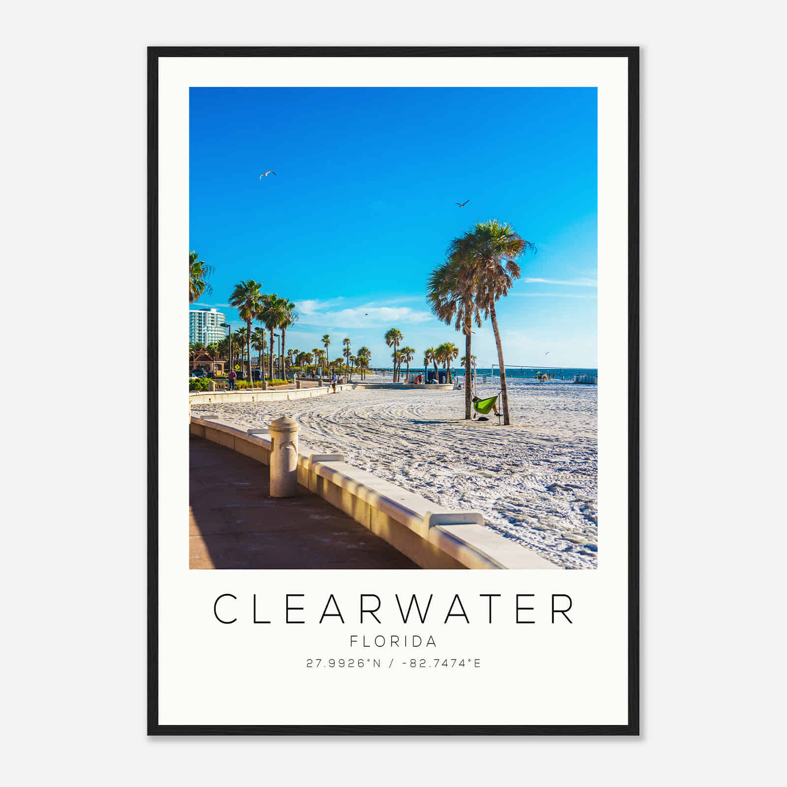Clearwater Florida Photo Travel Poster, Clearwater Travel Print, Minimalist Travel Print