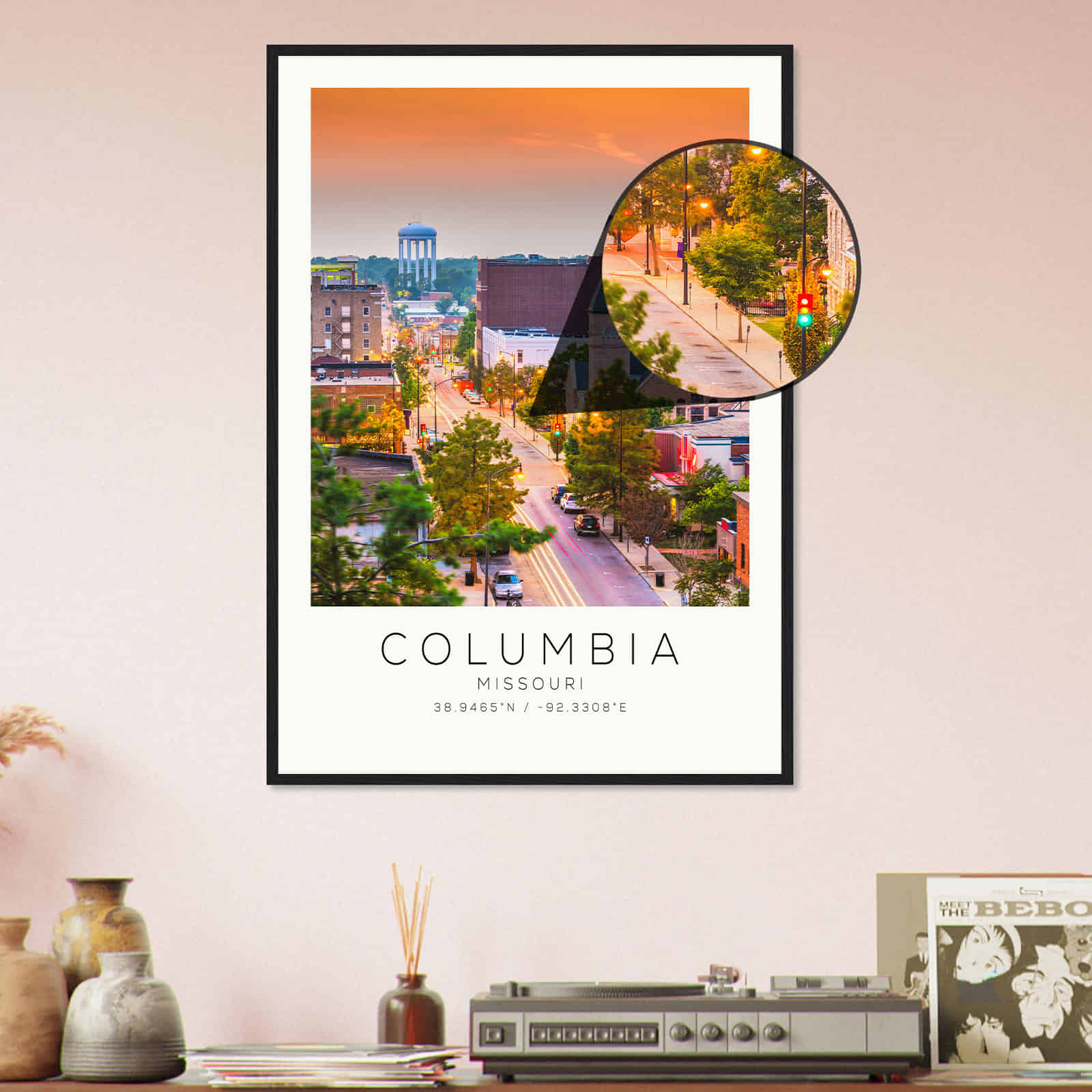 Deerfield Kansas Map Poster, Modern Home Decor Wall Art Print (Copy)