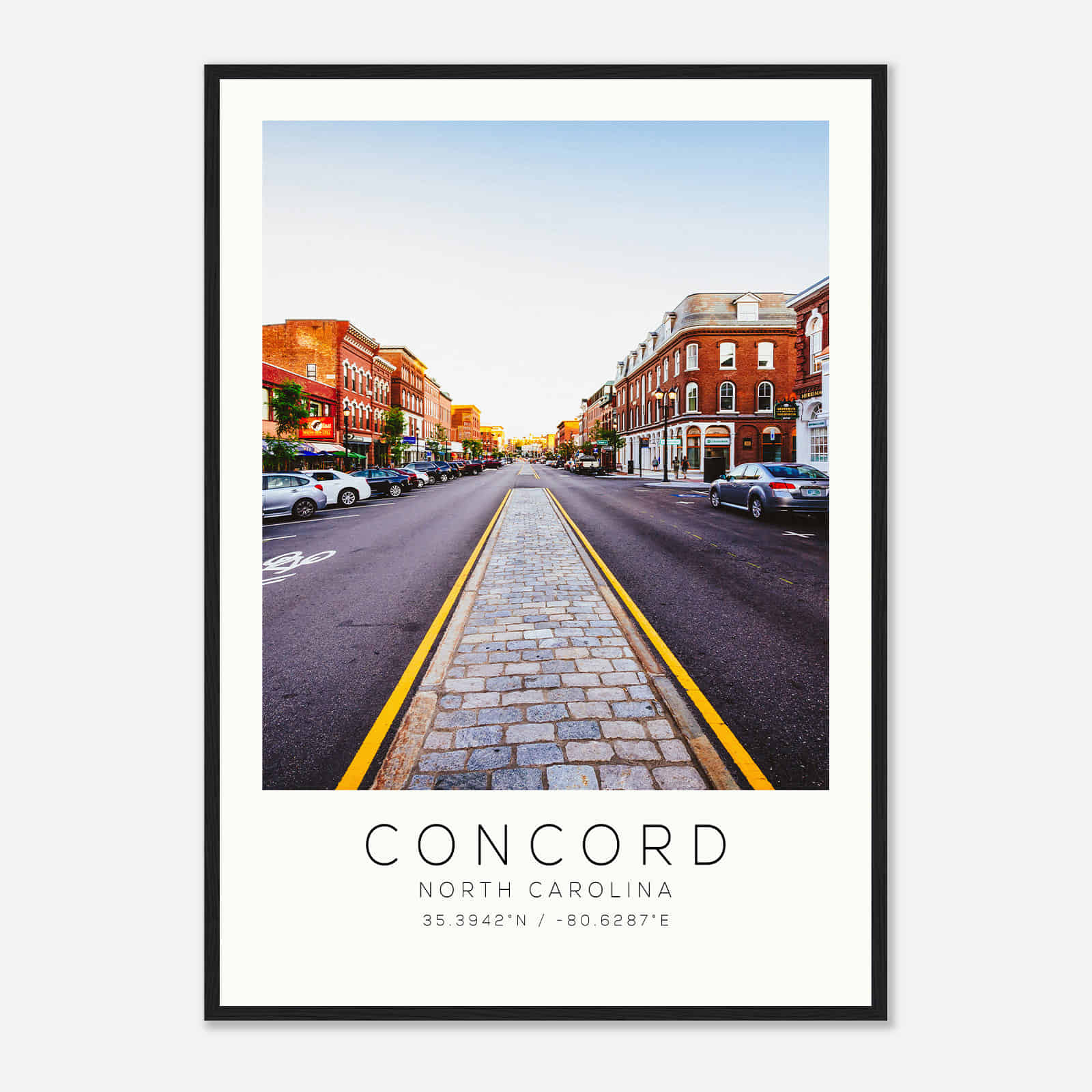 Concord North Carolina Photo Travel Poster, Concord Travel Print, Minimalist Travel Print