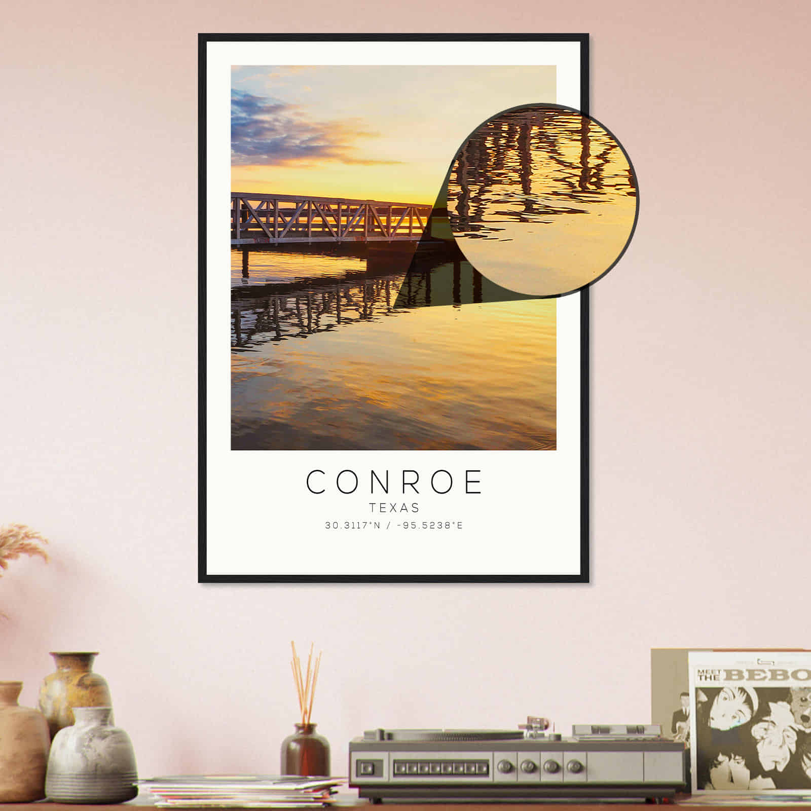 Deerfield Kansas Map Poster, Modern Home Decor Wall Art Print (Copy)