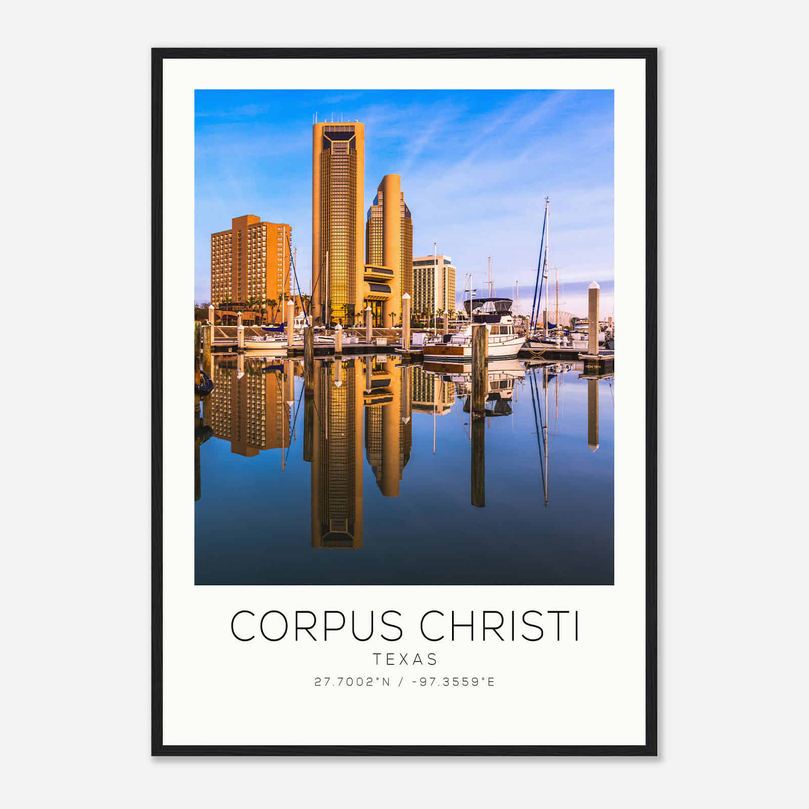 Corpus Christi Texas Photo Travel Poster, Corpus Christi Travel Print, Minimalist Travel Print DS1