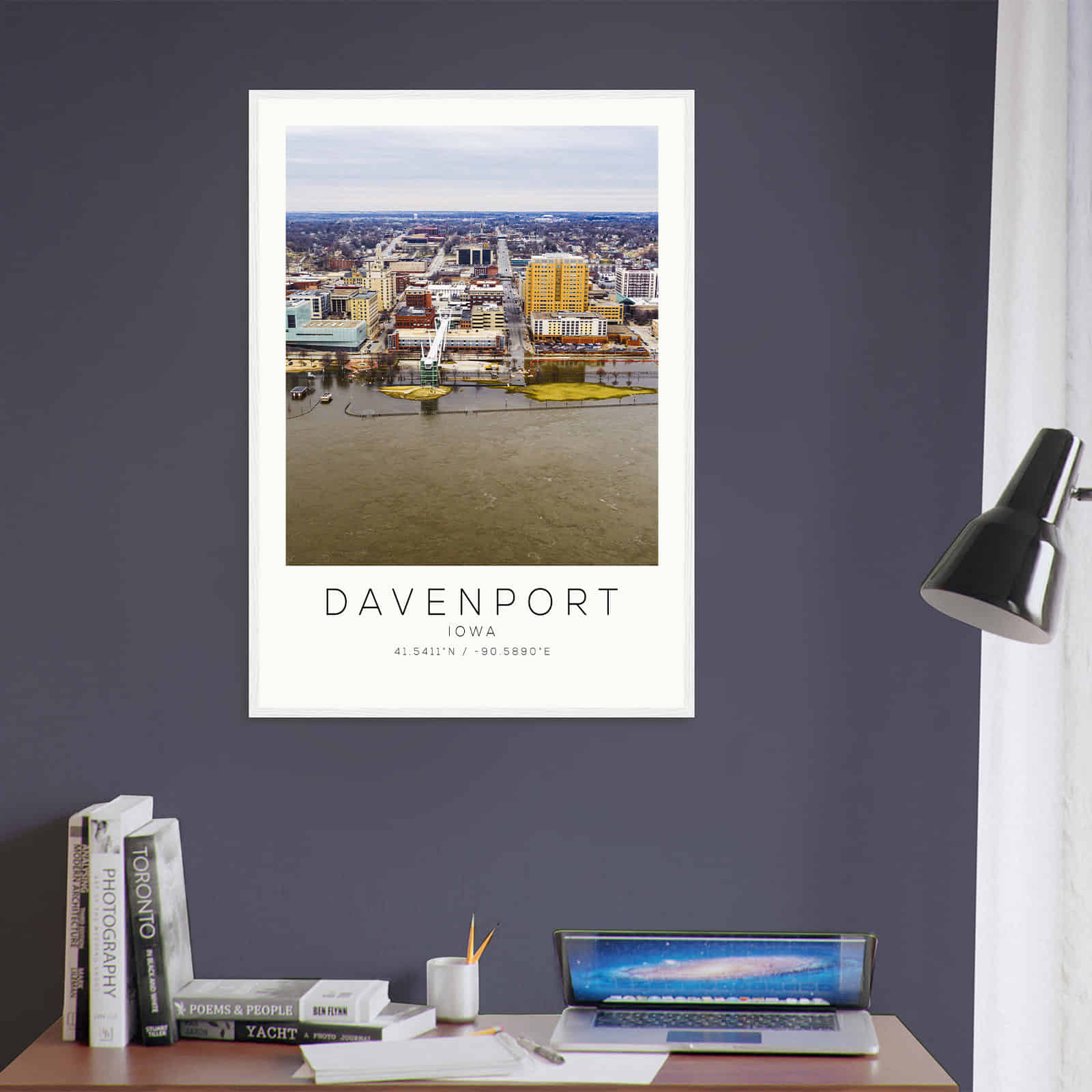 Deerfield Kansas Map Poster, Modern Home Decor Wall Art Print (Copy)