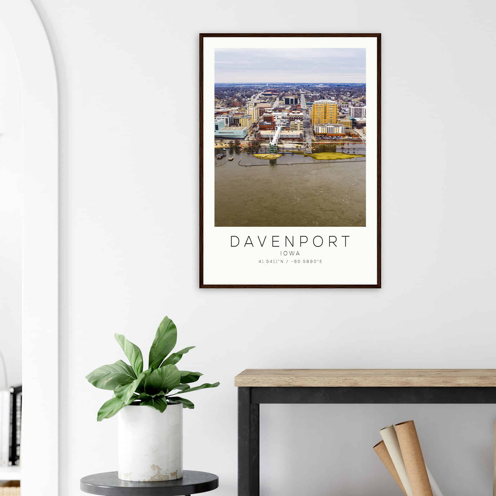 Deerfield Kansas Map Poster, Modern Home Decor Wall Art Print (Copy)