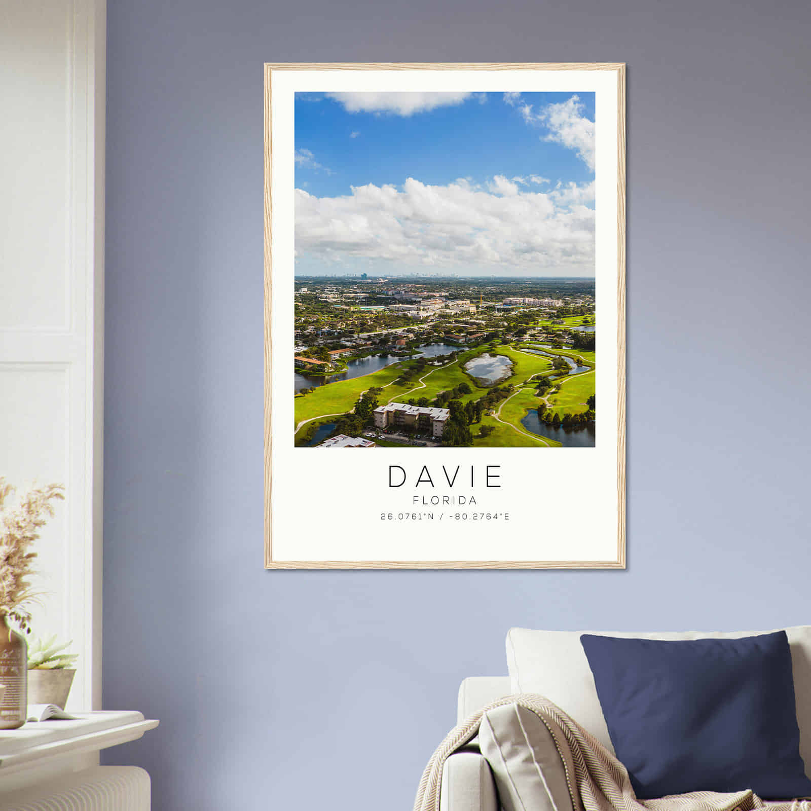 Deerfield Kansas Map Poster, Modern Home Decor Wall Art Print (Copy)