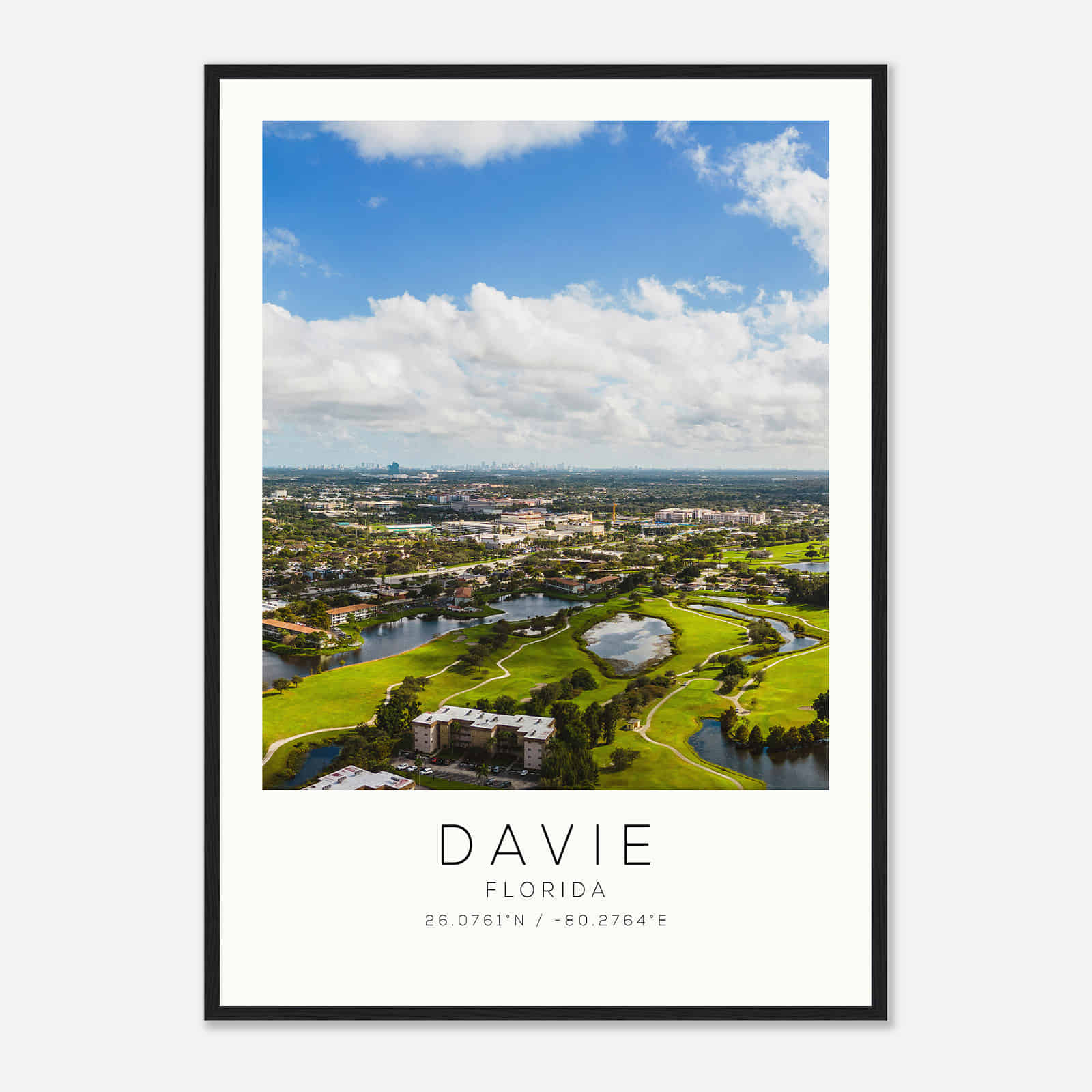 Davie Florida Photo Travel Poster, Davie Travel Print, Minimalist Travel Print