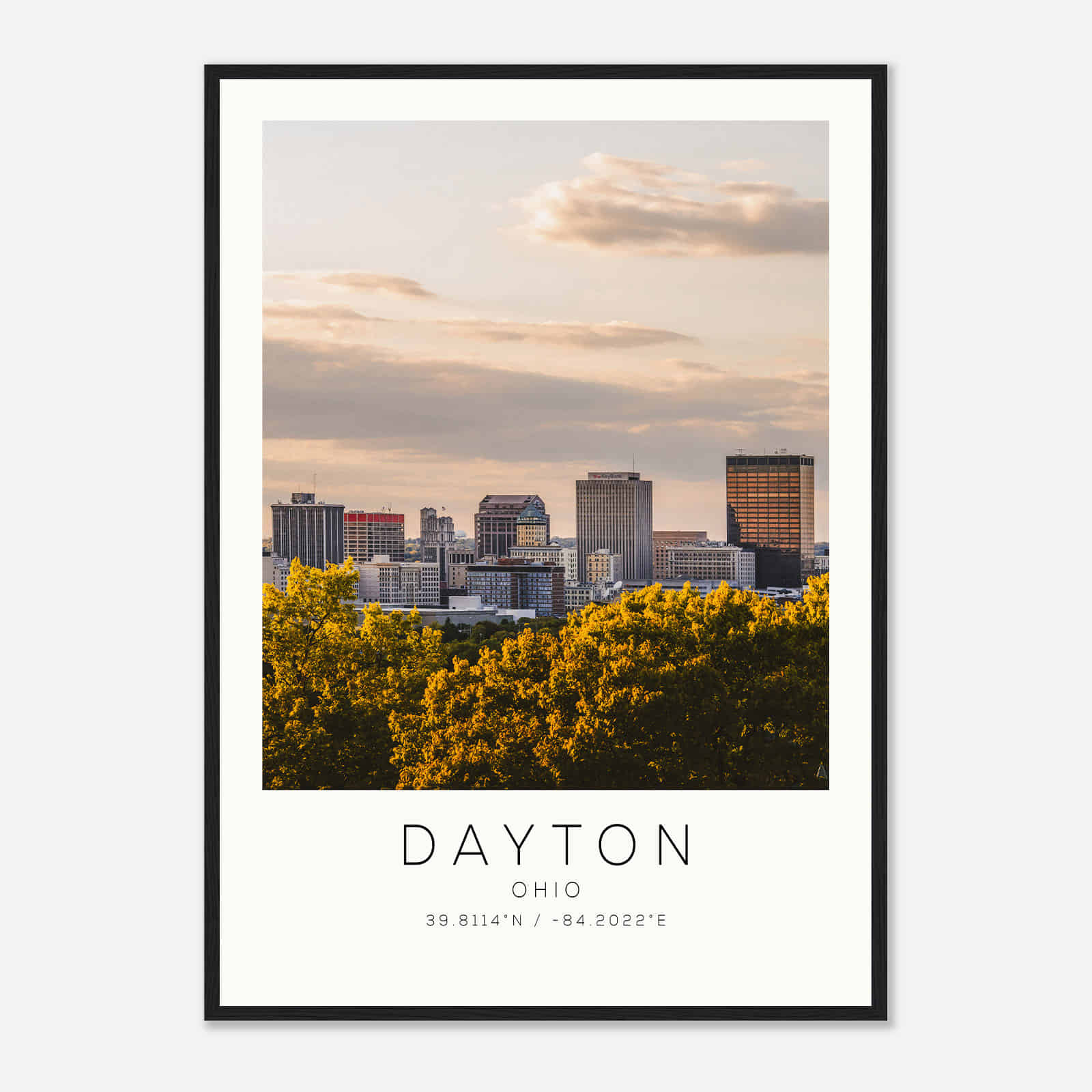 Dayton Ohio Photo Travel Poster, Dayton Ohio Travel Print, Minimalist Travel Print
