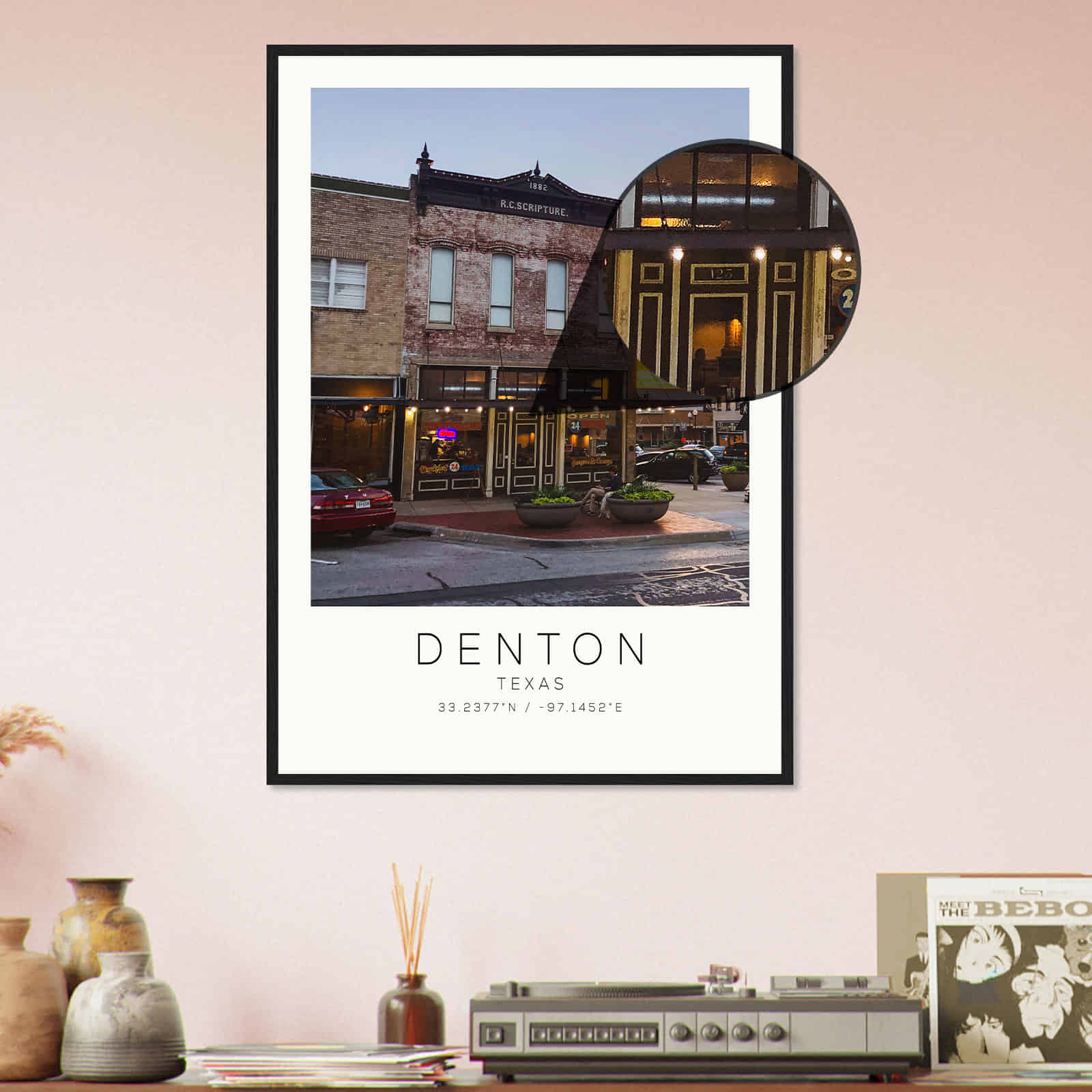 Deerfield Kansas Map Poster, Modern Home Decor Wall Art Print (Copy)