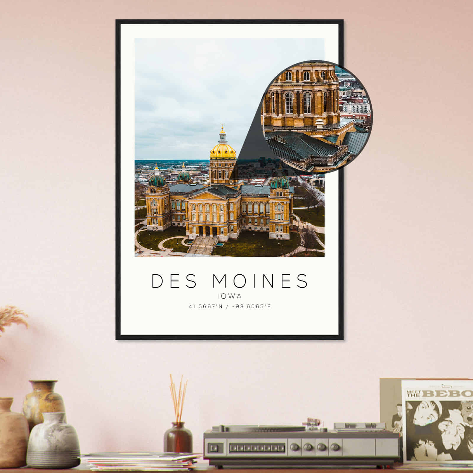 Deerfield Kansas Map Poster, Modern Home Decor Wall Art Print (Copy)