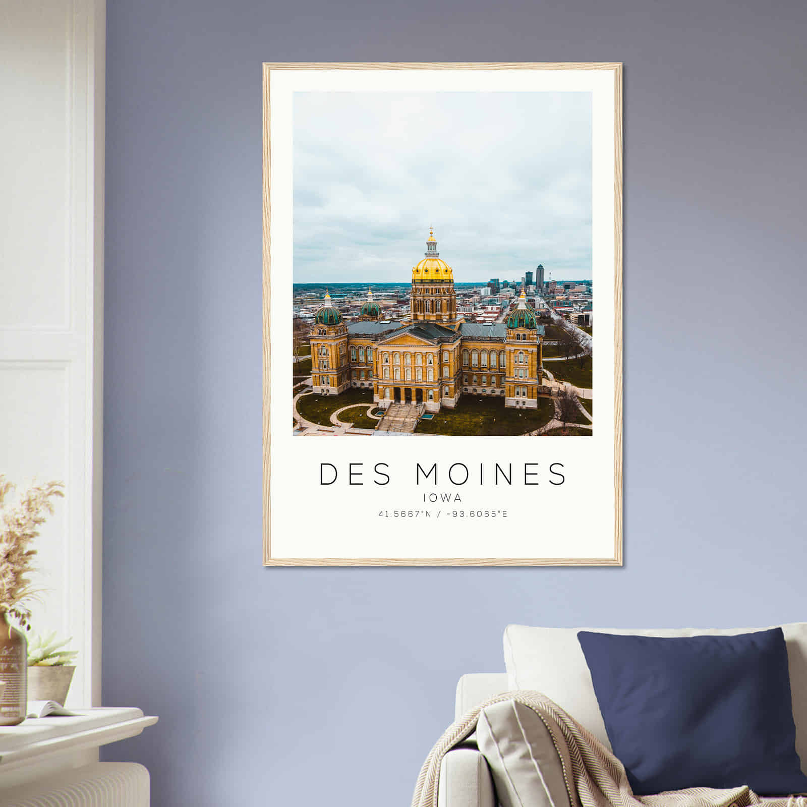 Deerfield Kansas Map Poster, Modern Home Decor Wall Art Print (Copy)