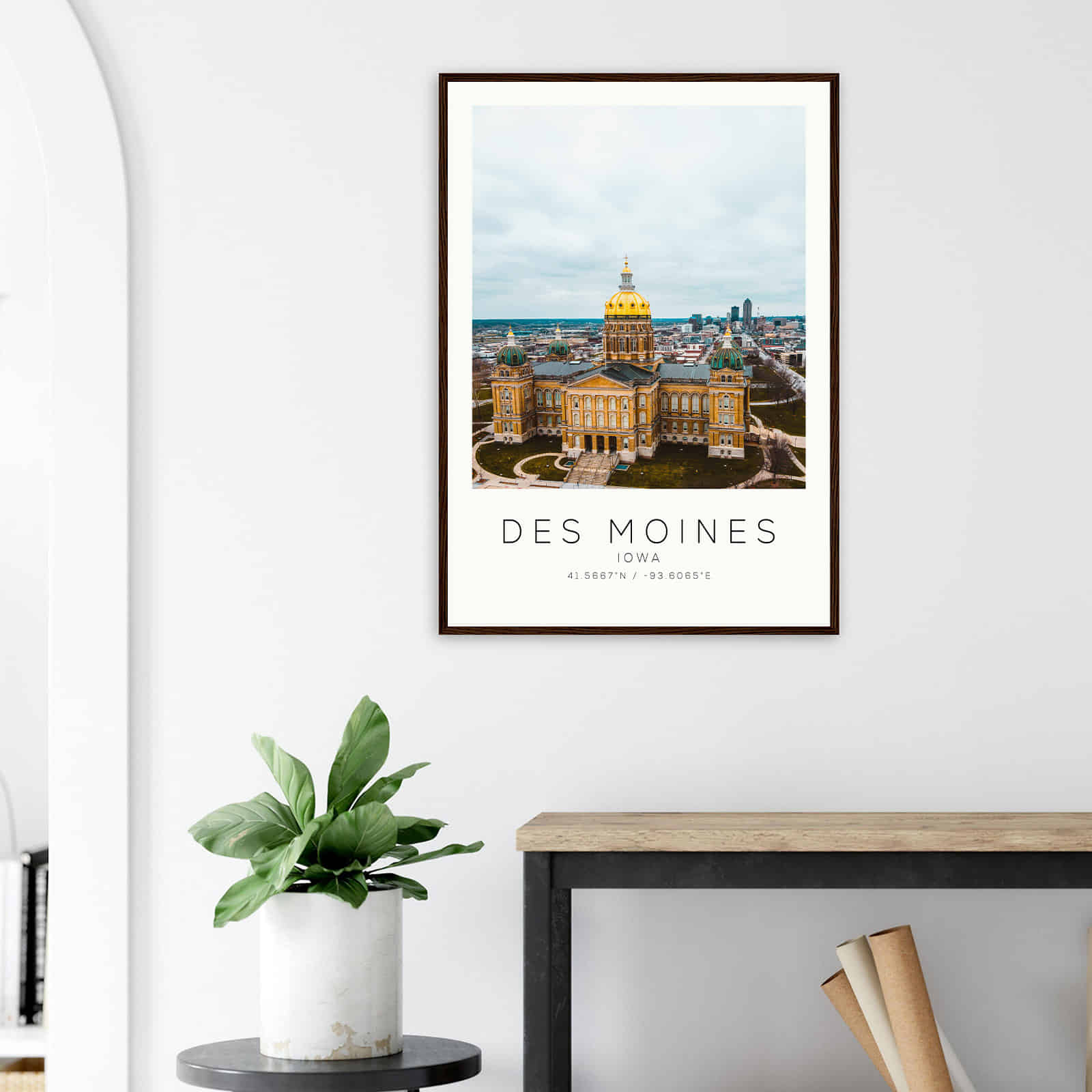 Deerfield Kansas Map Poster, Modern Home Decor Wall Art Print (Copy)