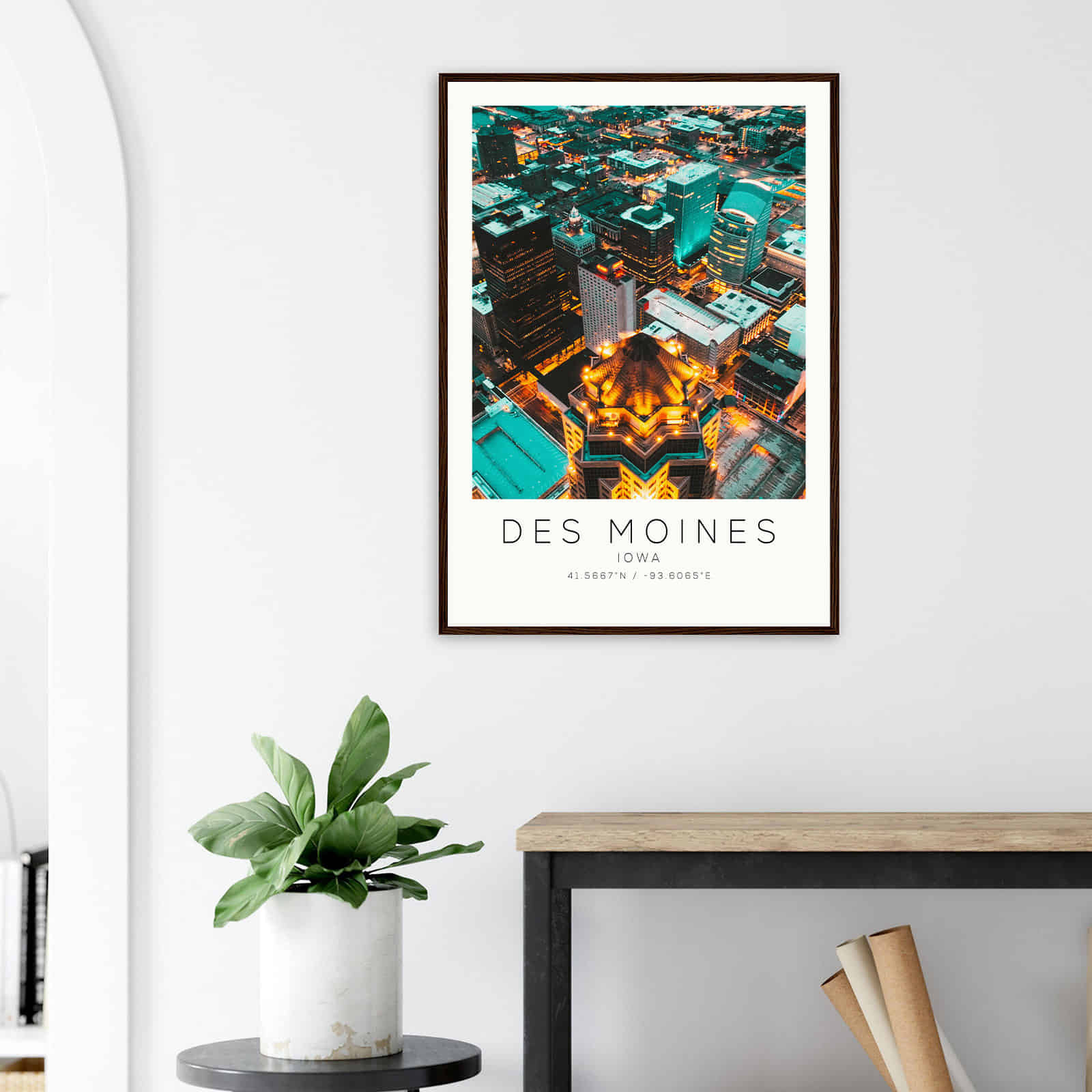 Deerfield Kansas Map Poster, Modern Home Decor Wall Art Print (Copy)