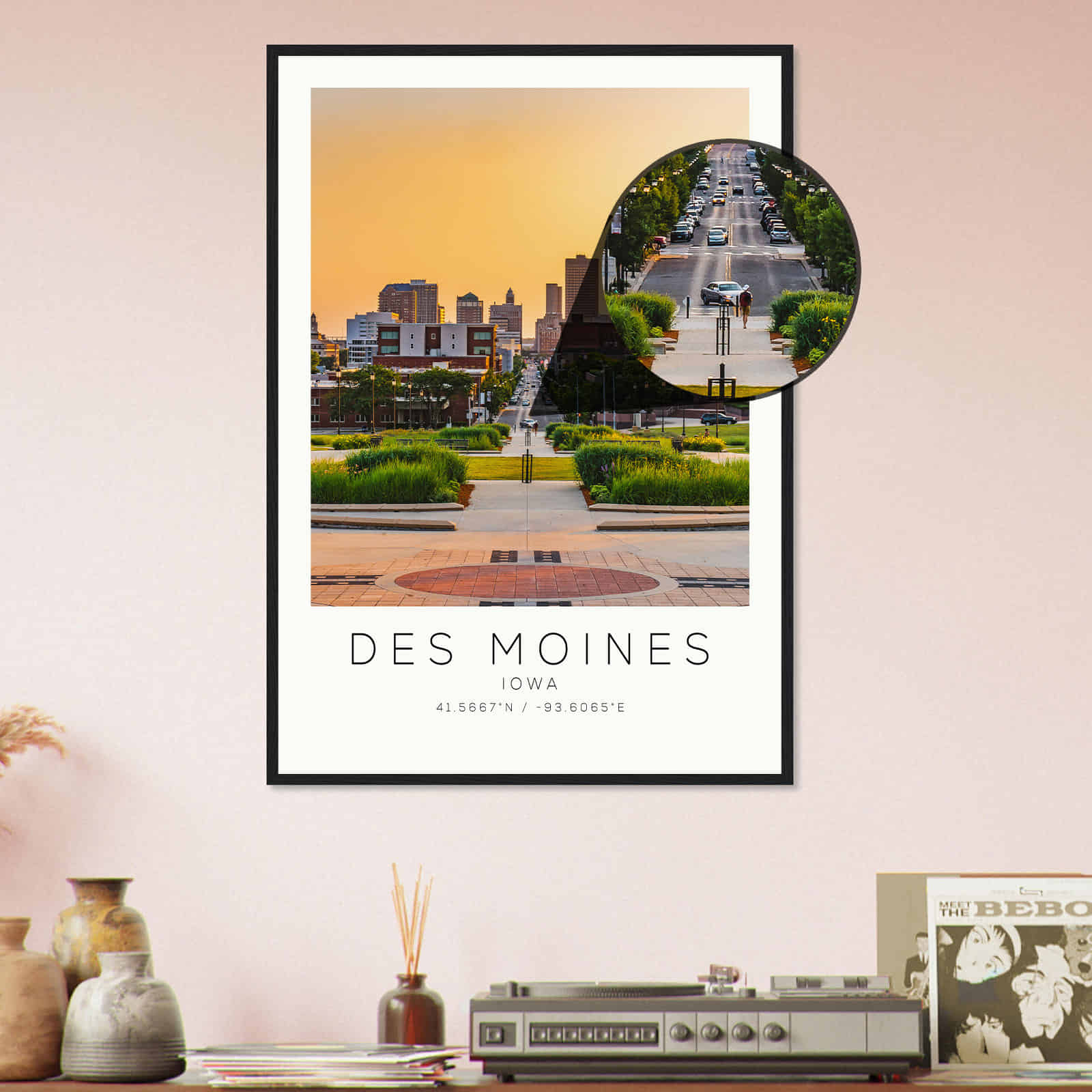 Deerfield Kansas Map Poster, Modern Home Decor Wall Art Print (Copy)