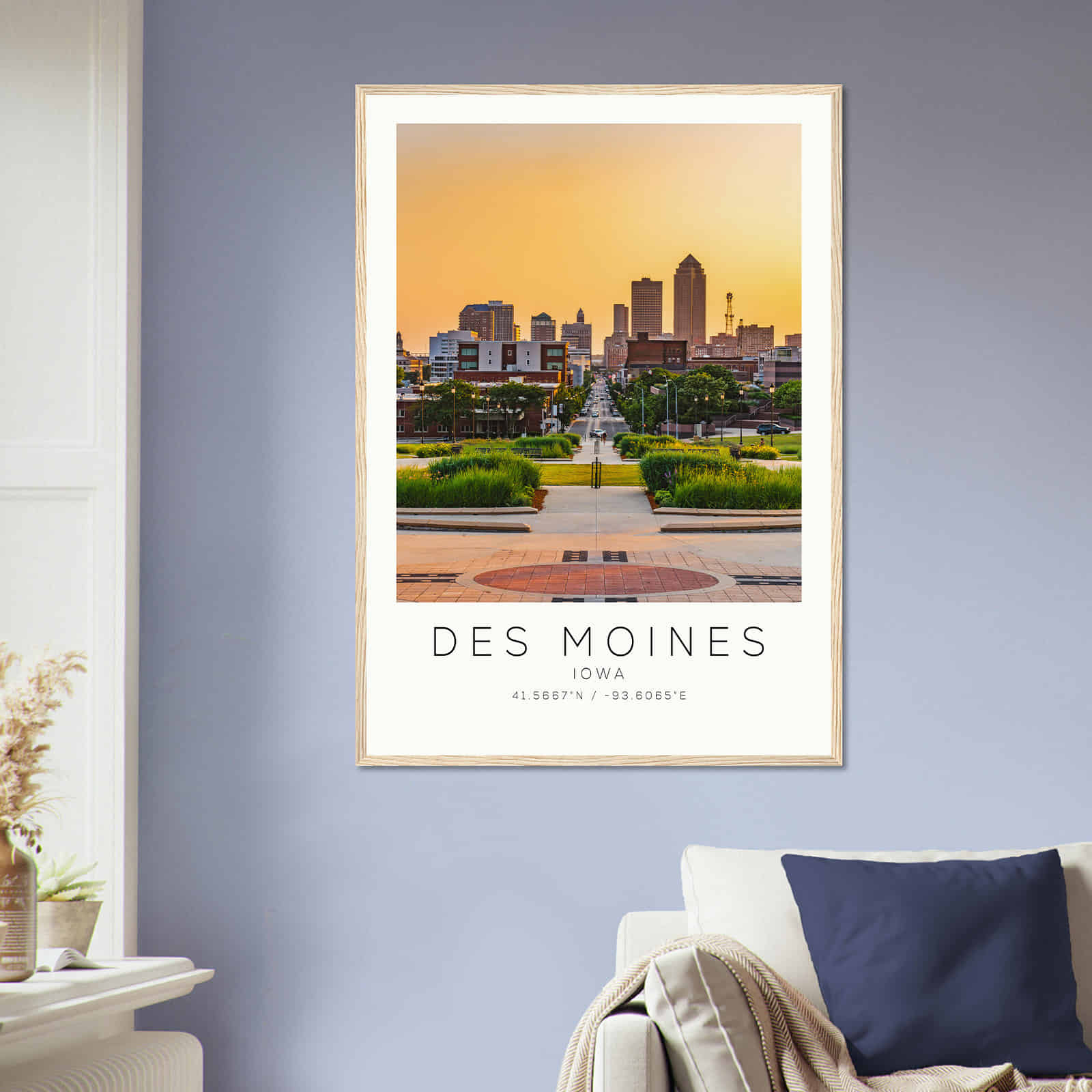 Deerfield Kansas Map Poster, Modern Home Decor Wall Art Print (Copy)