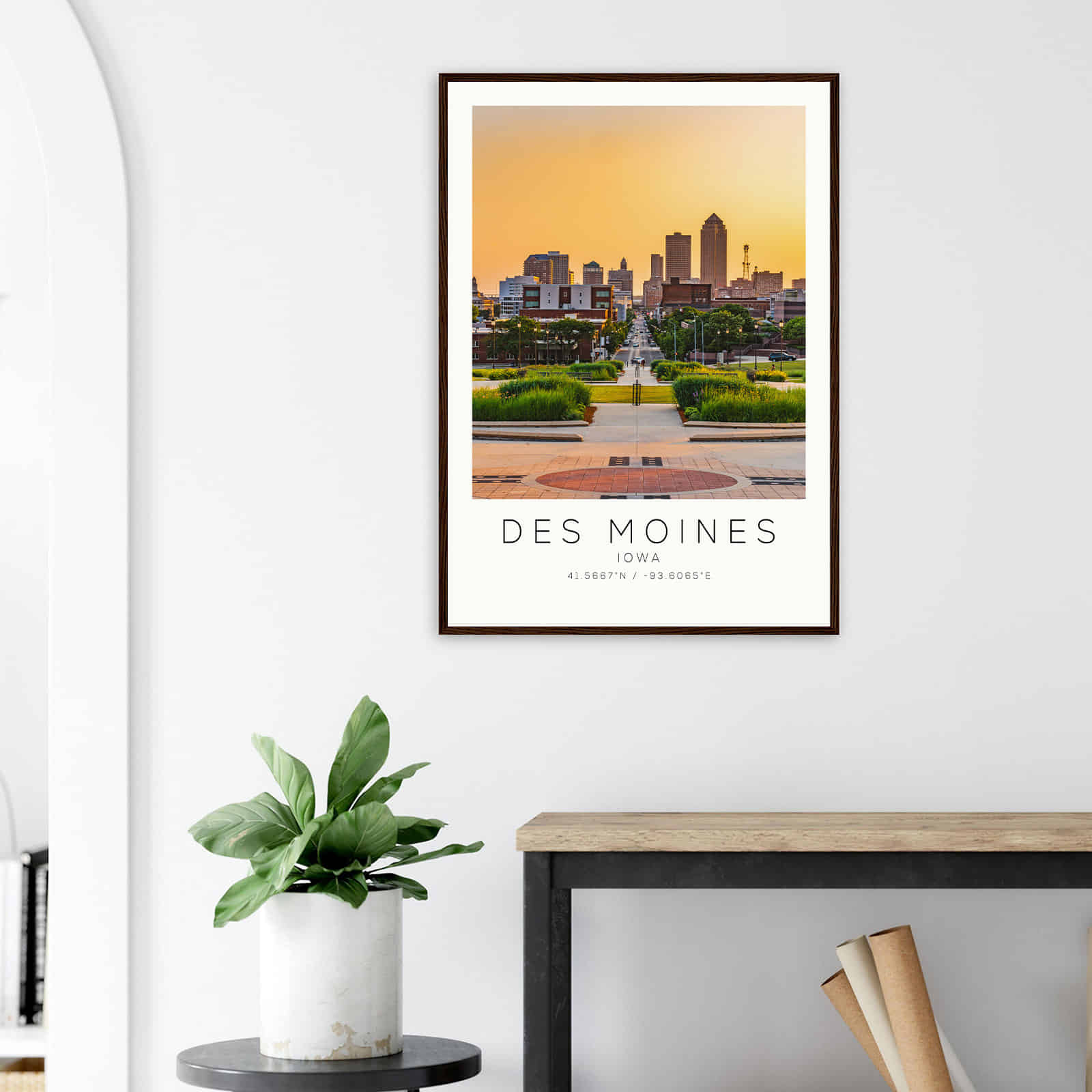 Deerfield Kansas Map Poster, Modern Home Decor Wall Art Print (Copy)