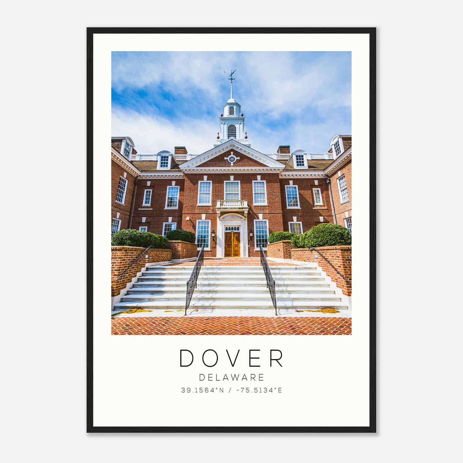 Dover Delaware Photo Travel Poster, Dover Travel Print, Minimalist Travel Print