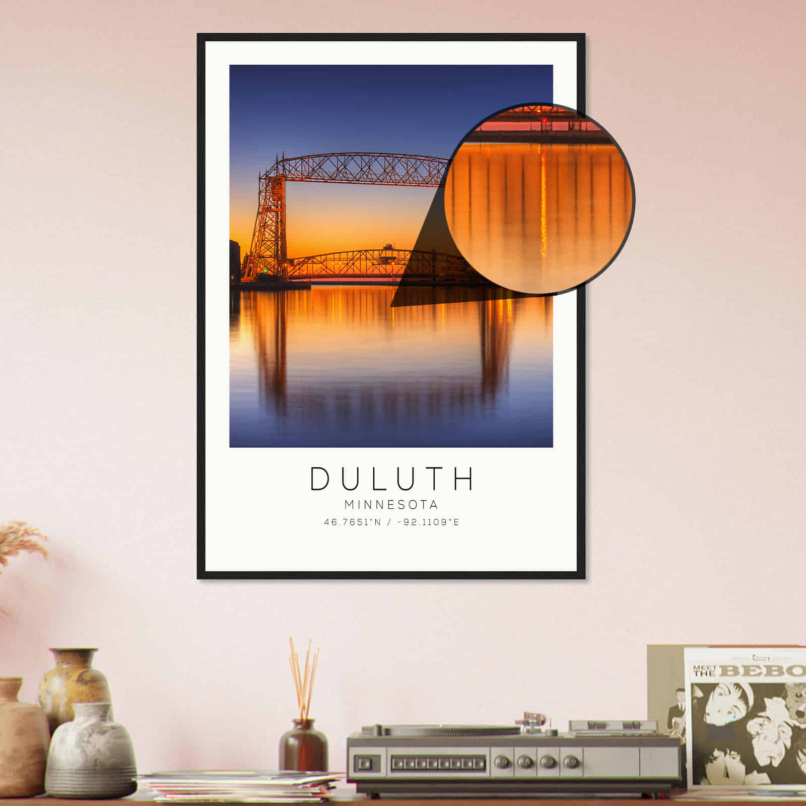 Deerfield Kansas Map Poster, Modern Home Decor Wall Art Print (Copy)