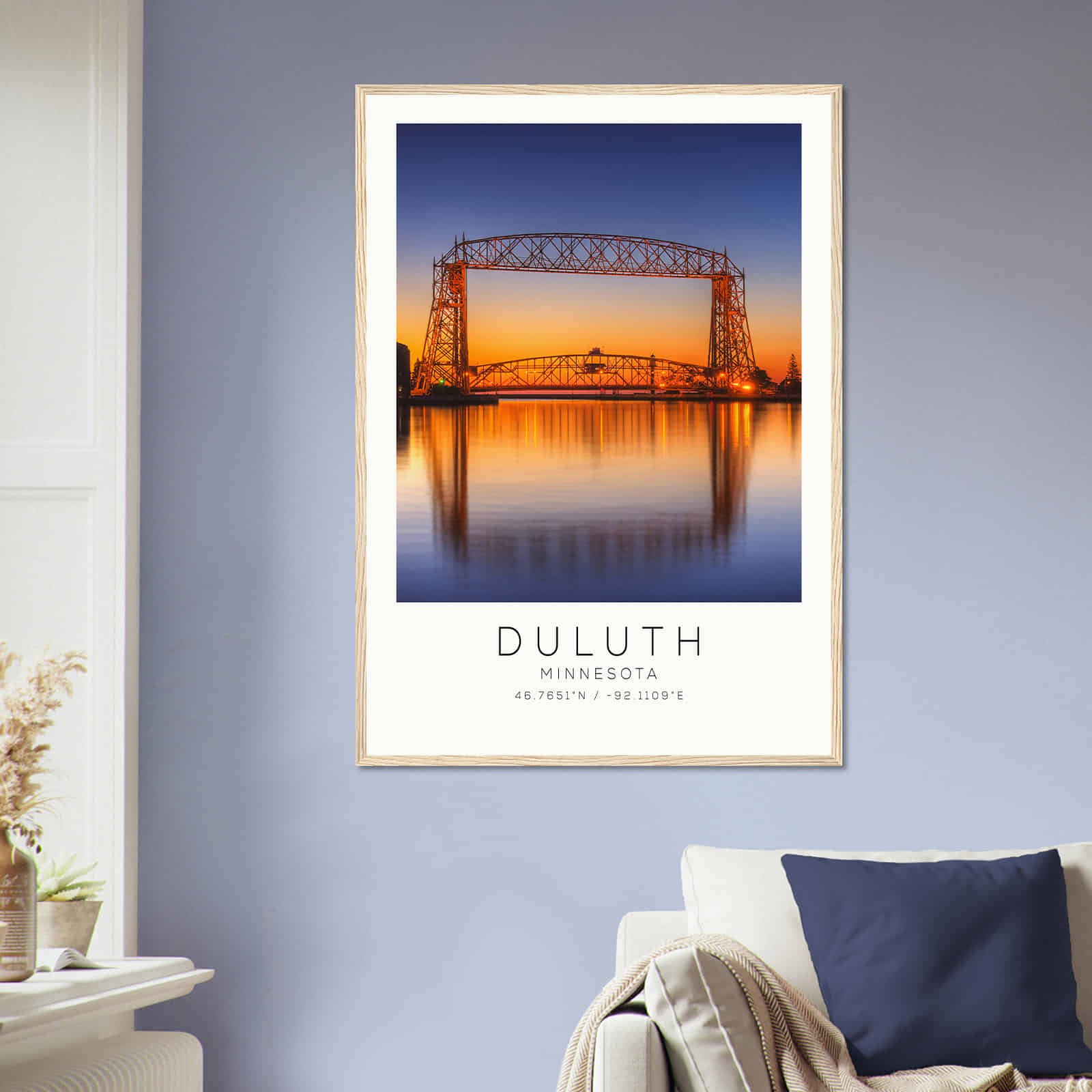 Deerfield Kansas Map Poster, Modern Home Decor Wall Art Print (Copy)