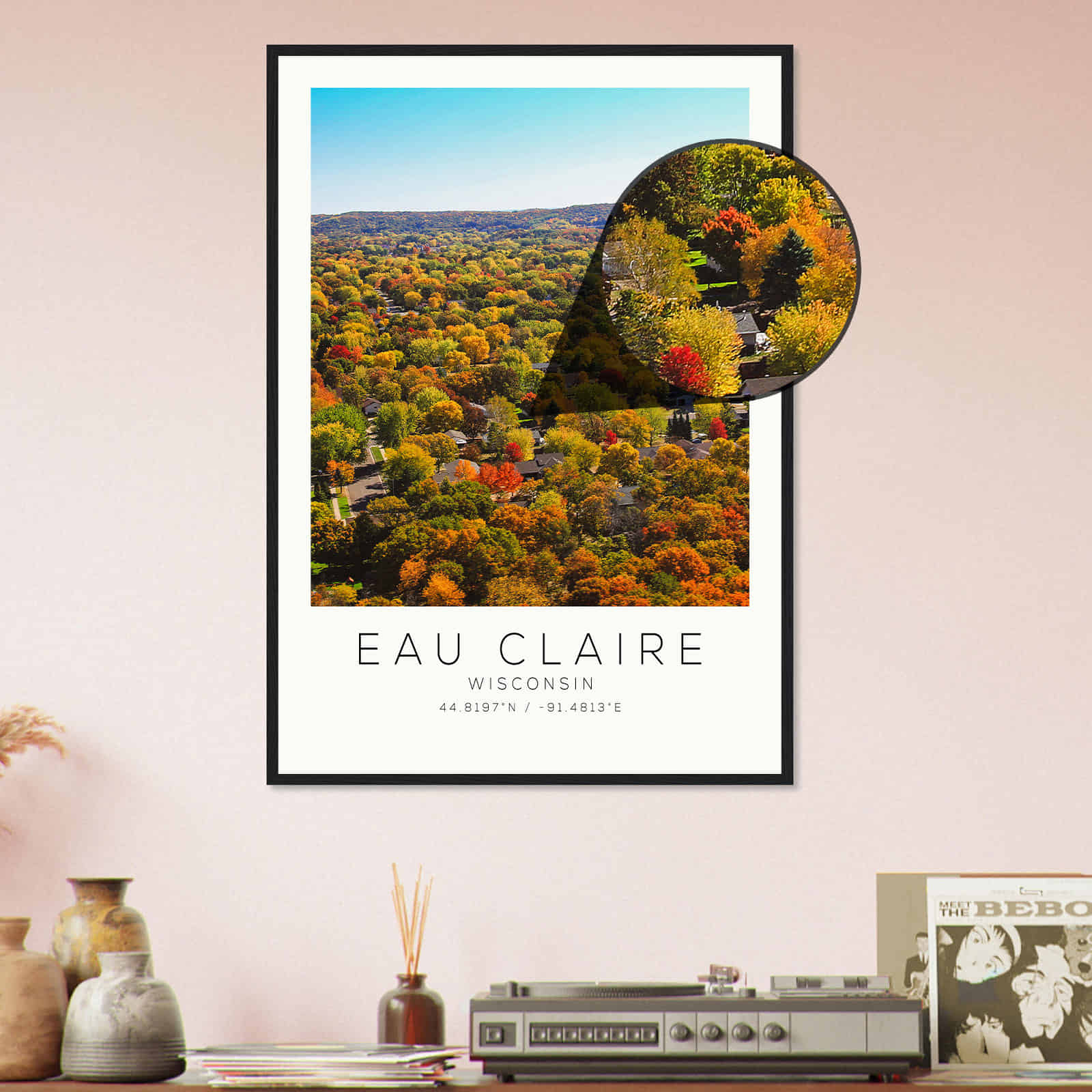 Deerfield Kansas Map Poster, Modern Home Decor Wall Art Print (Copy)