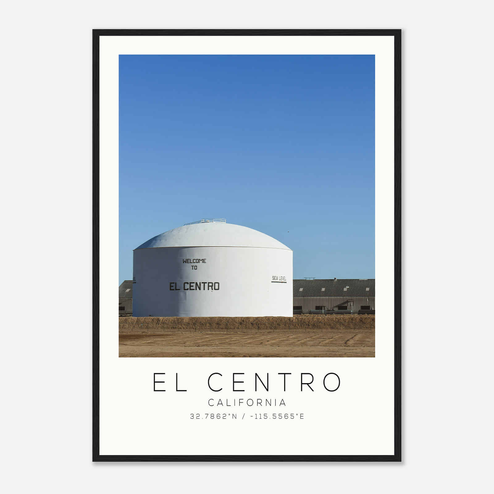 El Centro California Photo Travel Poster, El Centro Travel Print, Minimalist Travel Print