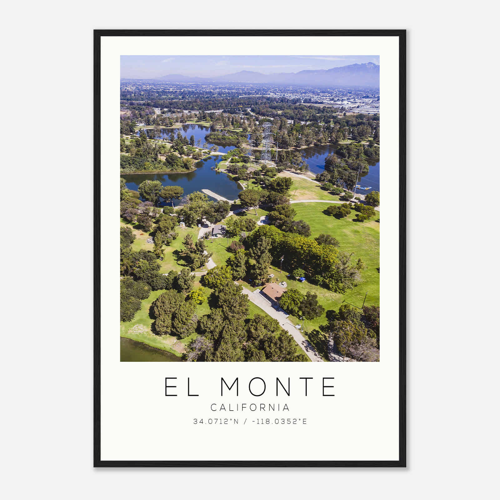 El Monte California Photo Travel Poster, El Monte Travel Print, Minimalist Travel Print
