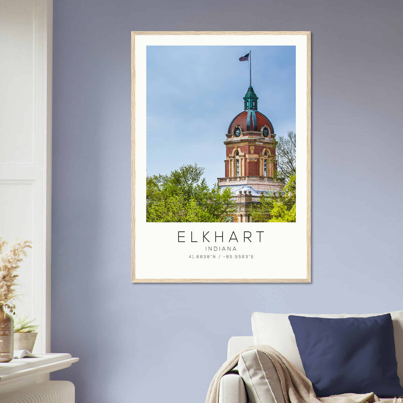 Deerfield Kansas Map Poster, Modern Home Decor Wall Art Print (Copy)