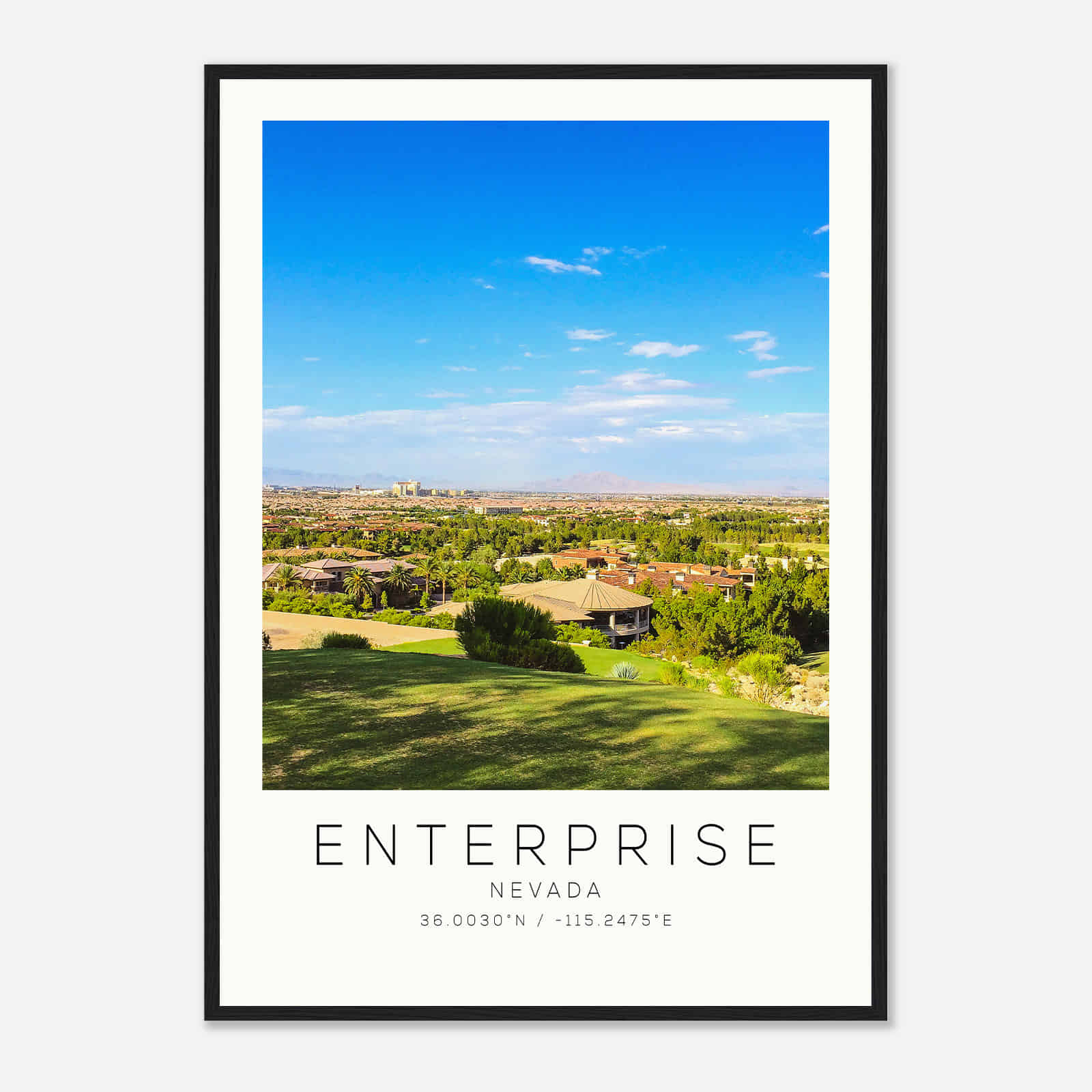 Enterprise Nevada Photo Travel Poster, Enterprise Travel Print, Minimalist Travel Print DS2