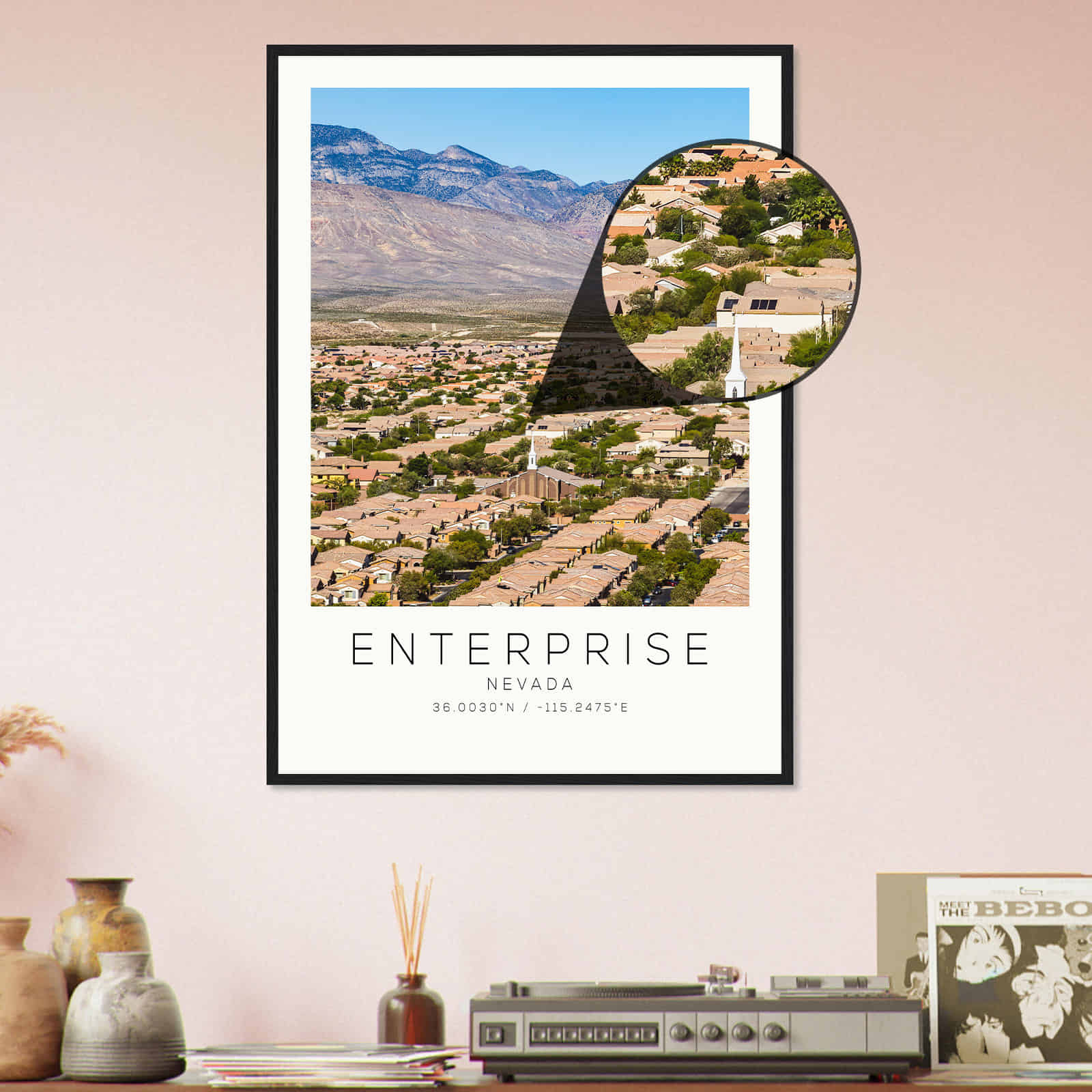 Deerfield Kansas Map Poster, Modern Home Decor Wall Art Print (Copy)