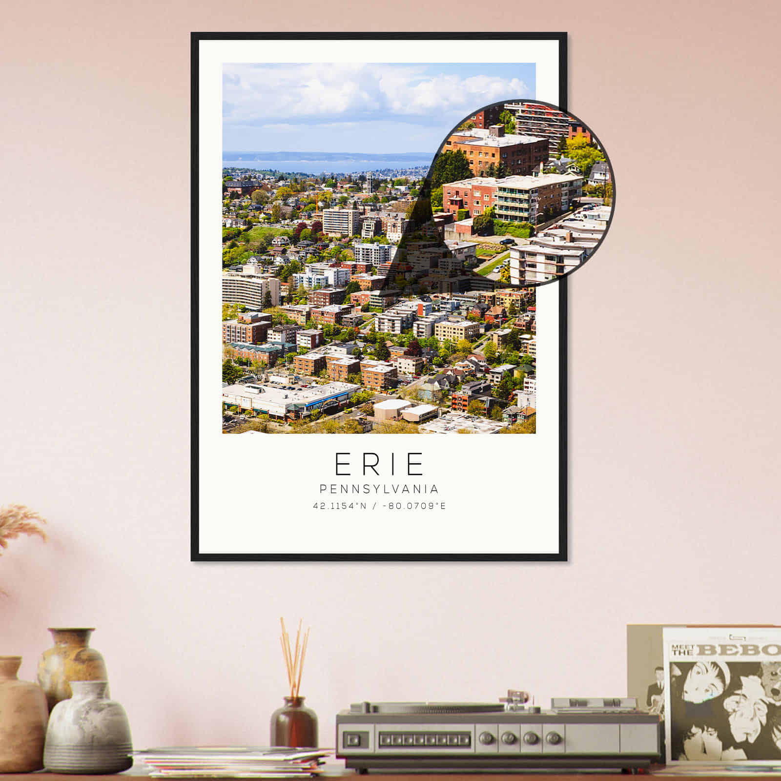 Deerfield Kansas Map Poster, Modern Home Decor Wall Art Print (Copy)