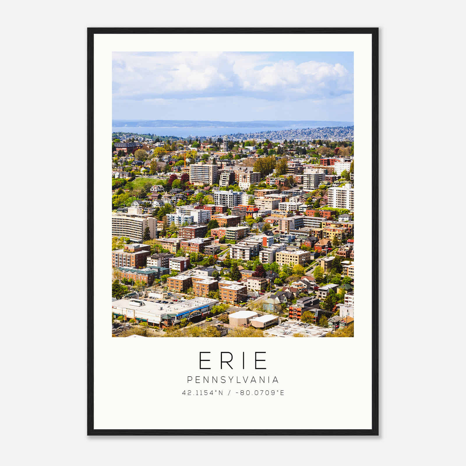 Erie Pennsylvania Photo Travel Poster, Erie Travel Print, Minimalist Travel Print
