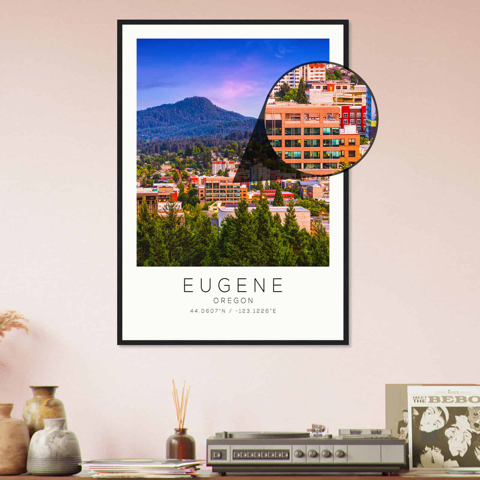 Deerfield Kansas Map Poster, Modern Home Decor Wall Art Print (Copy)