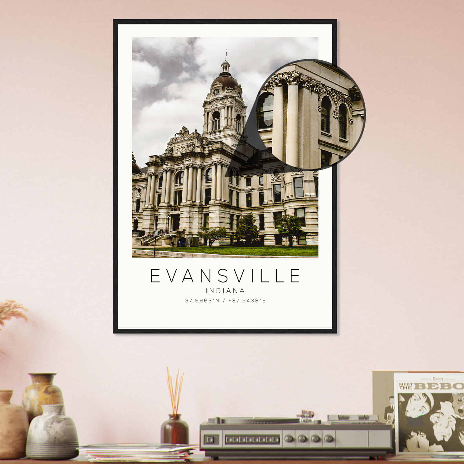 Deerfield Kansas Map Poster, Modern Home Decor Wall Art Print (Copy)