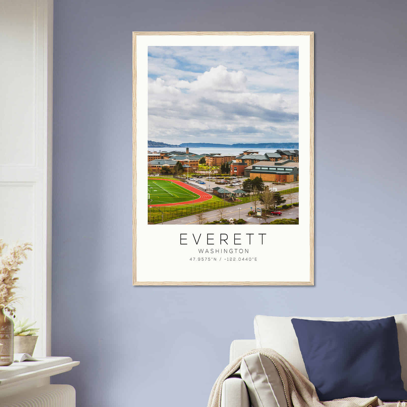 Deerfield Kansas Map Poster, Modern Home Decor Wall Art Print (Copy)