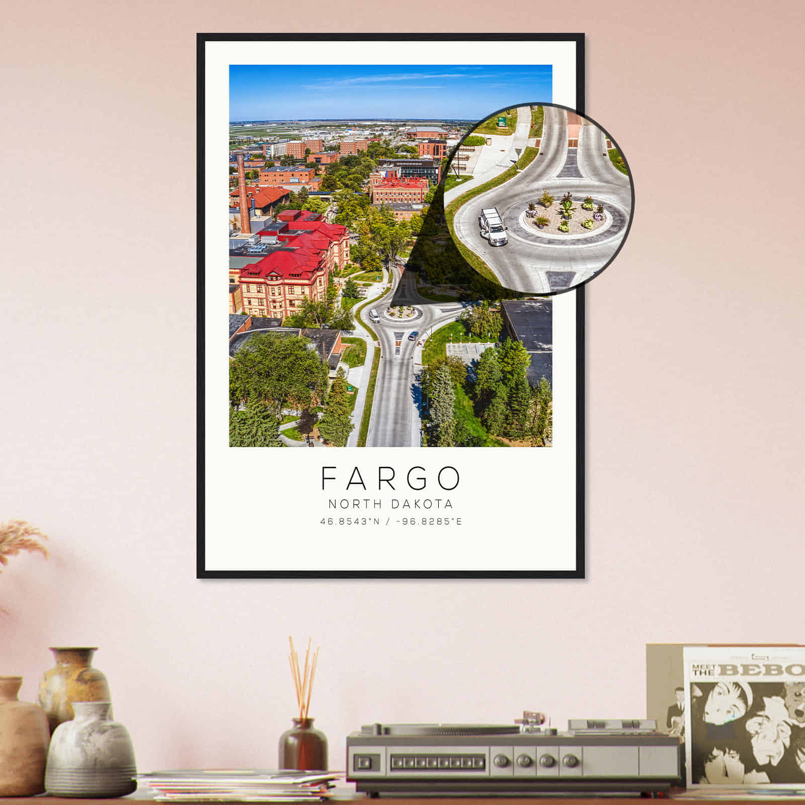 Deerfield Kansas Map Poster, Modern Home Decor Wall Art Print (Copy)